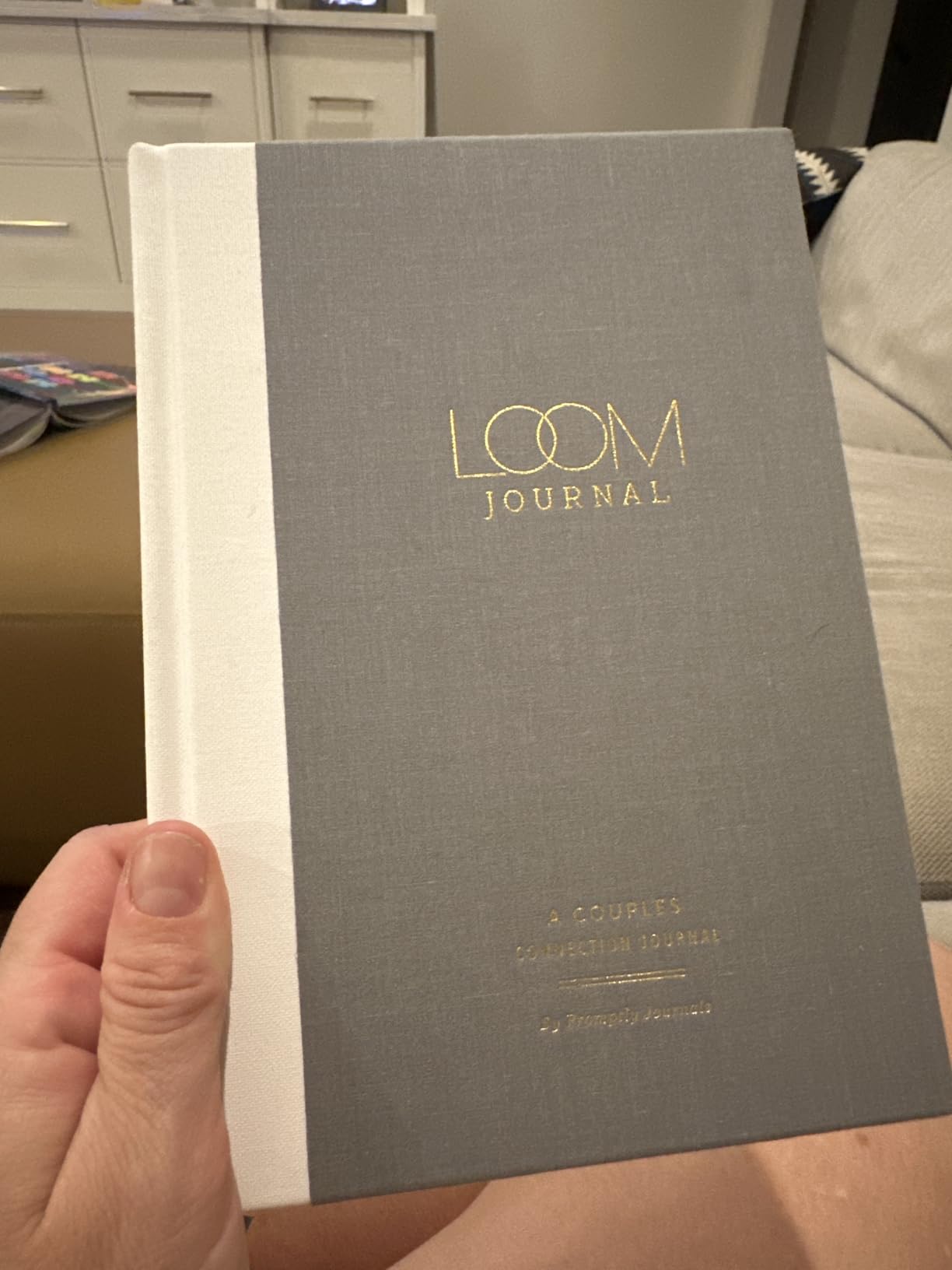 Promptly Journals, Our Connection Journal: 52 Weeks of Exploration for Two (Cashew Brown, Linen/Leatherette) | Relationship Book for Couples | Couples Therapy Journal customer photo 1