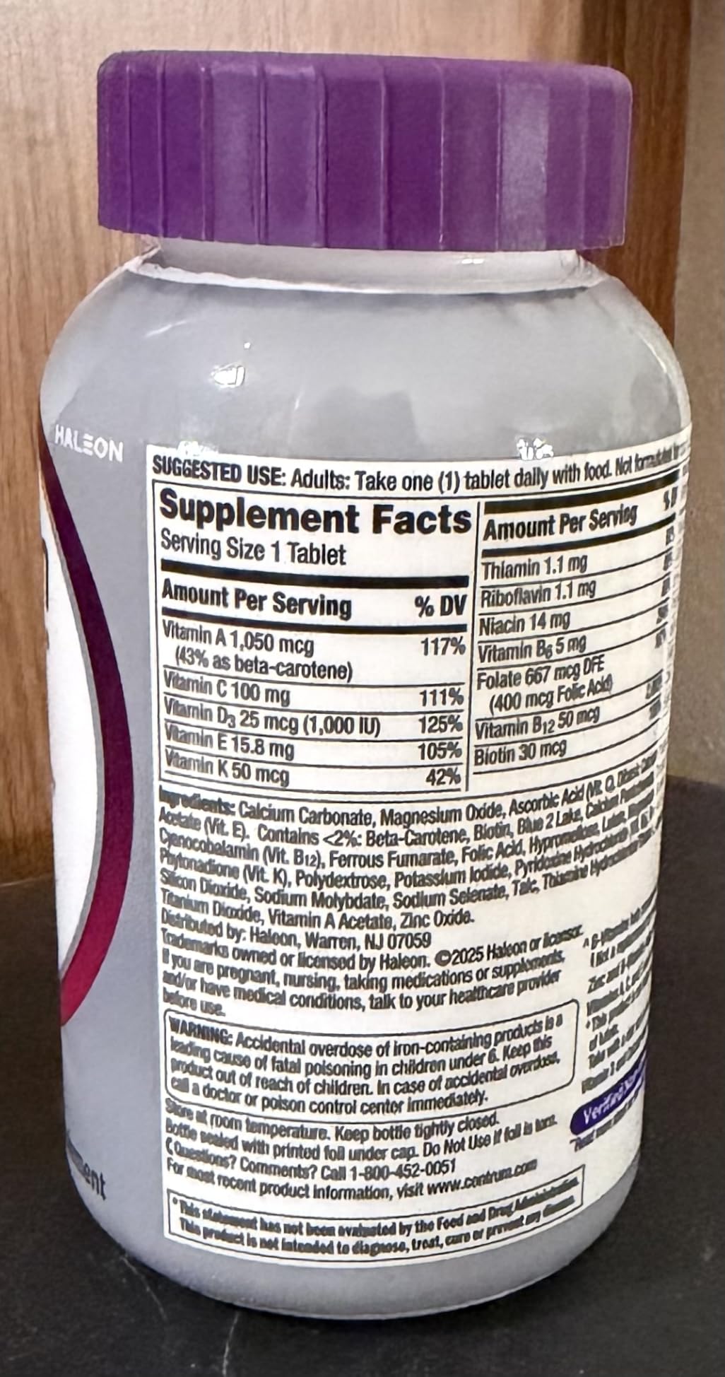 Centrum Silver Women's Multivitamin for Women 50 and Over, 200 Tablets | Contains Vitamin D3, B Vitamins, Calcium, and Antioxidants, Non-GMO Ingredients, Supports Memory and Cognition, GLP-1 Support customer photo 1
