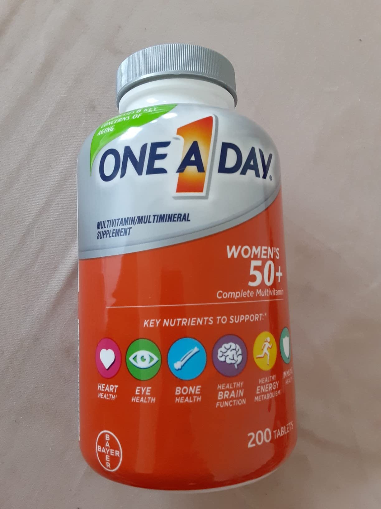 One A Day Multivitamin for Women 50 and Over Tablets, Womens Multivitamin 50 Plus with Vitamins D, C, E, Zinc & Biotin, Daily Vitamins for Woman 50+, 200 Ct (Packaging May Vary) customer photo 2