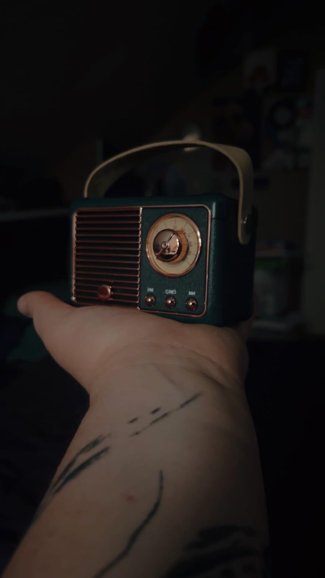 Dosmix Retro Bluetooth Speaker,Vintage Decor,Small Gift for Women Men Green customer photo 1