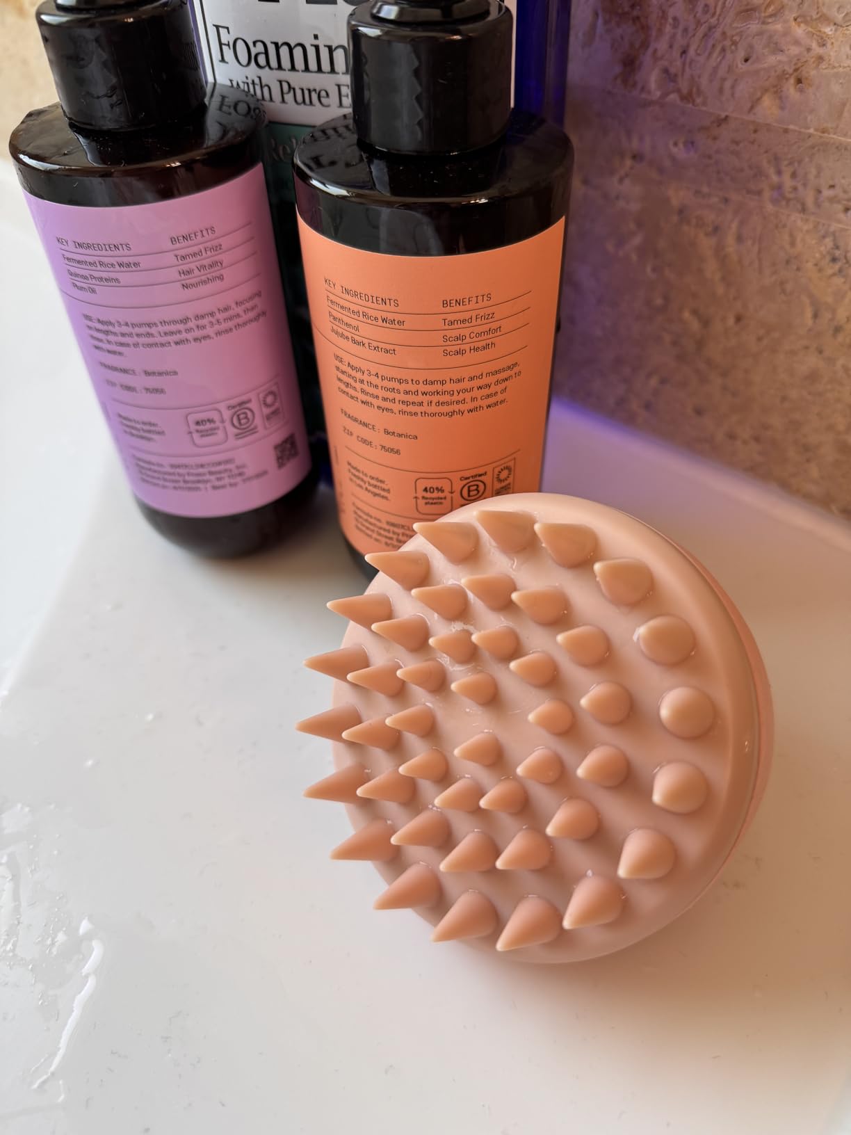 Sndyi Scalp Massager Shampoo Brush, Scalp Scrubber with Soft Silicone Bristles, Scalp Exfoliator for Dandruff Removal, Scalp Massager for Hair Growth, Wet Dry Hair Brush for Scalp Care customer photo 1