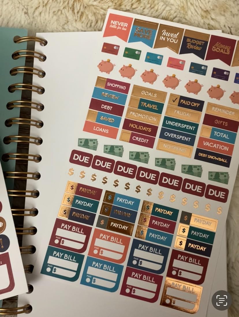 Planner, Undated Weekly, Budget & Goal Journal, Green Pastures | 6.1 x 8.1 in spiral monthly & weekly notebook for women, motivational work & life organizer with to-do list & habit tracker customer photo 2