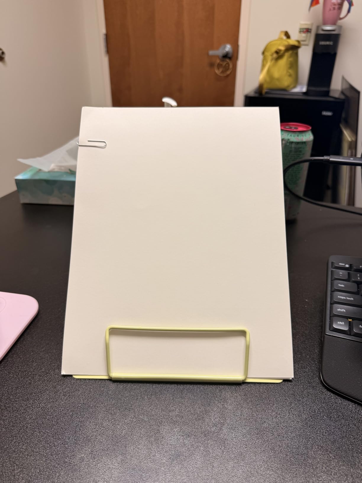 Camelmother Metal Book Holder Adjustable Book Stand for Reading | Portable & Sturdy For Textbooks Cookbooks Sheet Music Papers Study customer photo 1