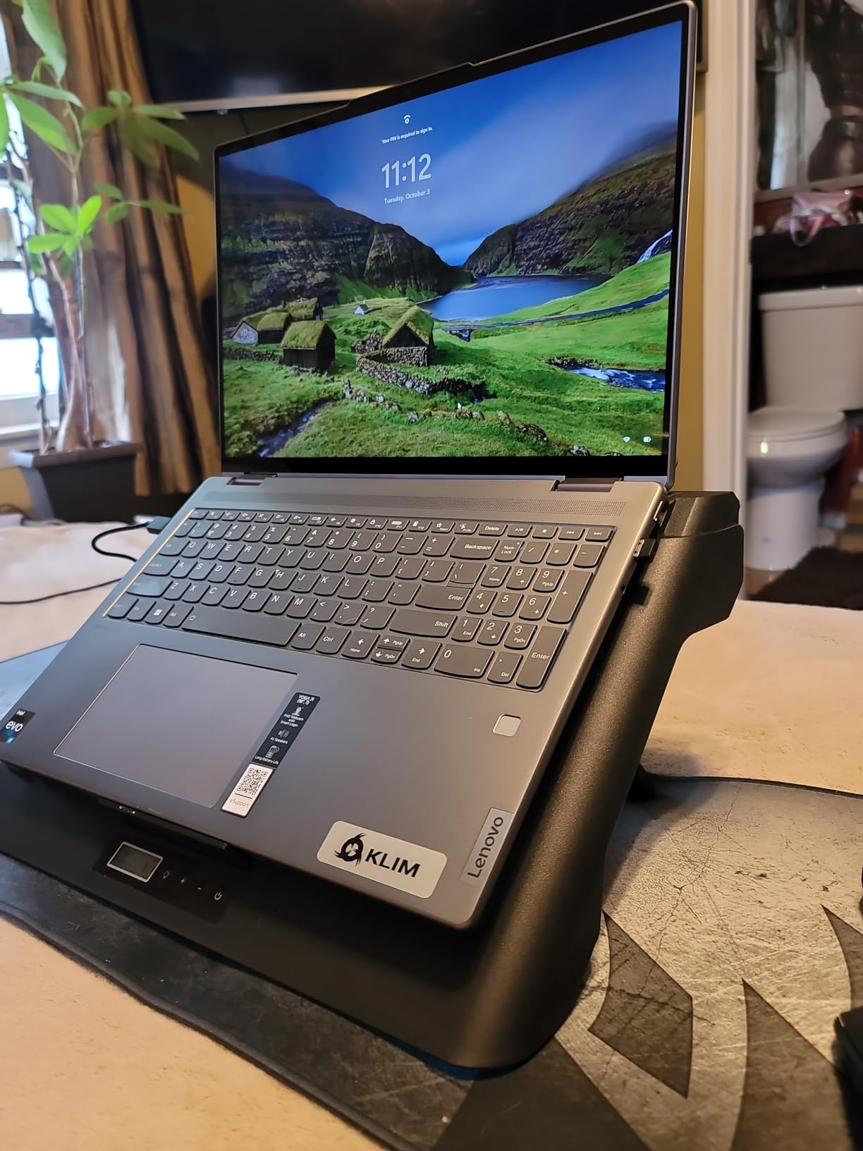 KLIM Everest Laptop Cooling Pad | New | Powerful Turbo-Fan 4300 RPM Laptop Cooler | Sealed Foam for Maximum Performance | Avoid Overheating and Protect Your Gaming Laptop | 14-17.3 in customer photo 1