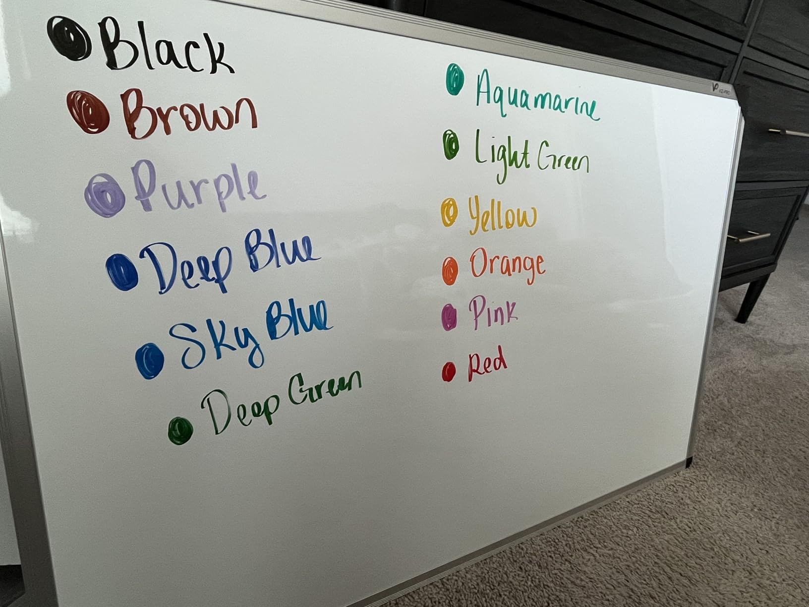 VIZ-PRO Magnetic Dry Erase Board, 60 X 36 Inches, Foldable Wall-Mounted Whiteboard with Silver Aluminum Frame & Marker Tray for School Office and Home customer photo 2