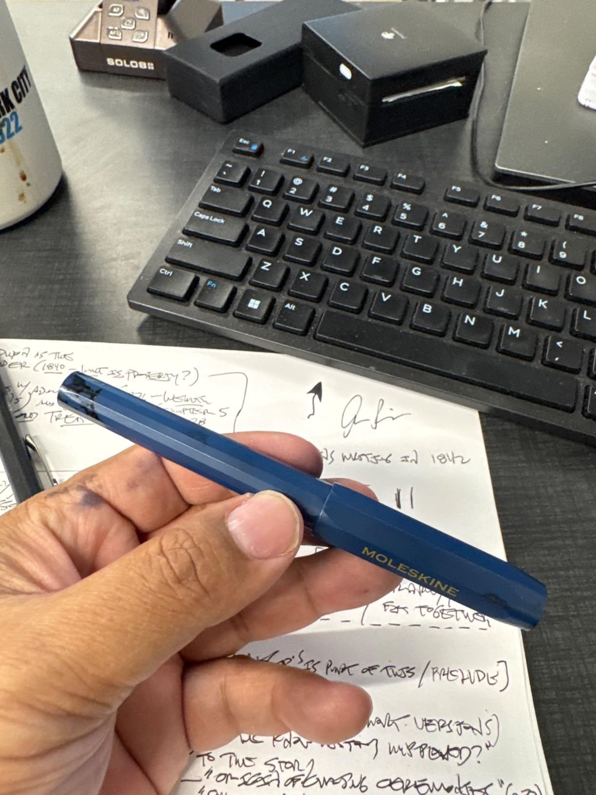 Moleskine x Kaweco, Fountain Pen, Medium Nib, Blue with Blue Ink customer photo 1