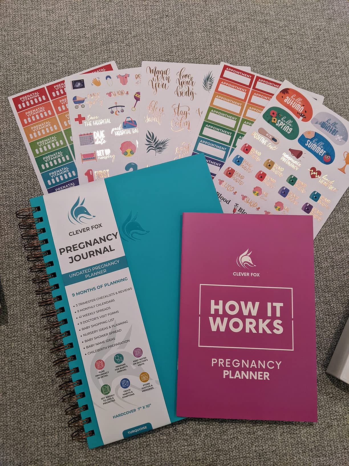 Clever Fox Pregnancy Journal, Expecting First Time Mom Planner Amber Yellow | Organized pregnancy & baby diary with weekly countdown calendars & checklists, maternity memory book, ivf 9 x 10.5 in customer photo 2