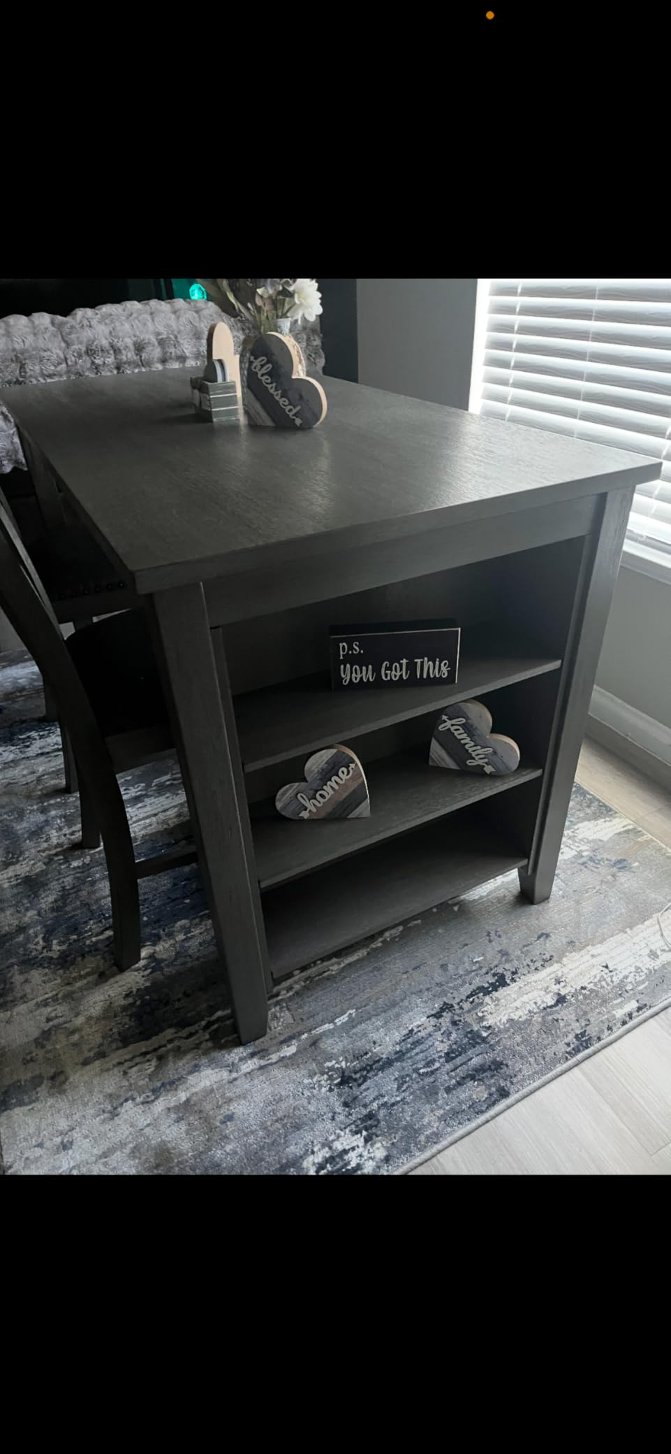 Esur Motivational Home Office Desk Black Decor - Farmhouse Wooden Box Sign Gift for Women - P.S. You Got This customer photo 2