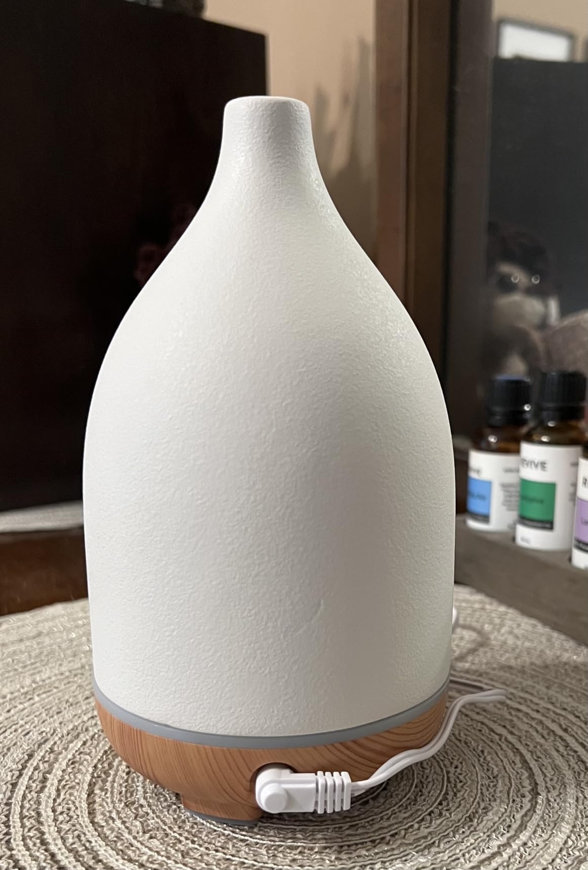 InnoGear 150ml Ceramic Essential Oil Diffuser, Diffusers for Home, Yellow | Ceramic Stone Cover, Cool Mist Humidifier, Aromatherapy, 7 Colors Light, Up to 10hrs, Large Room, Ultrasonic, Quiet, Auto Off customer photo 2