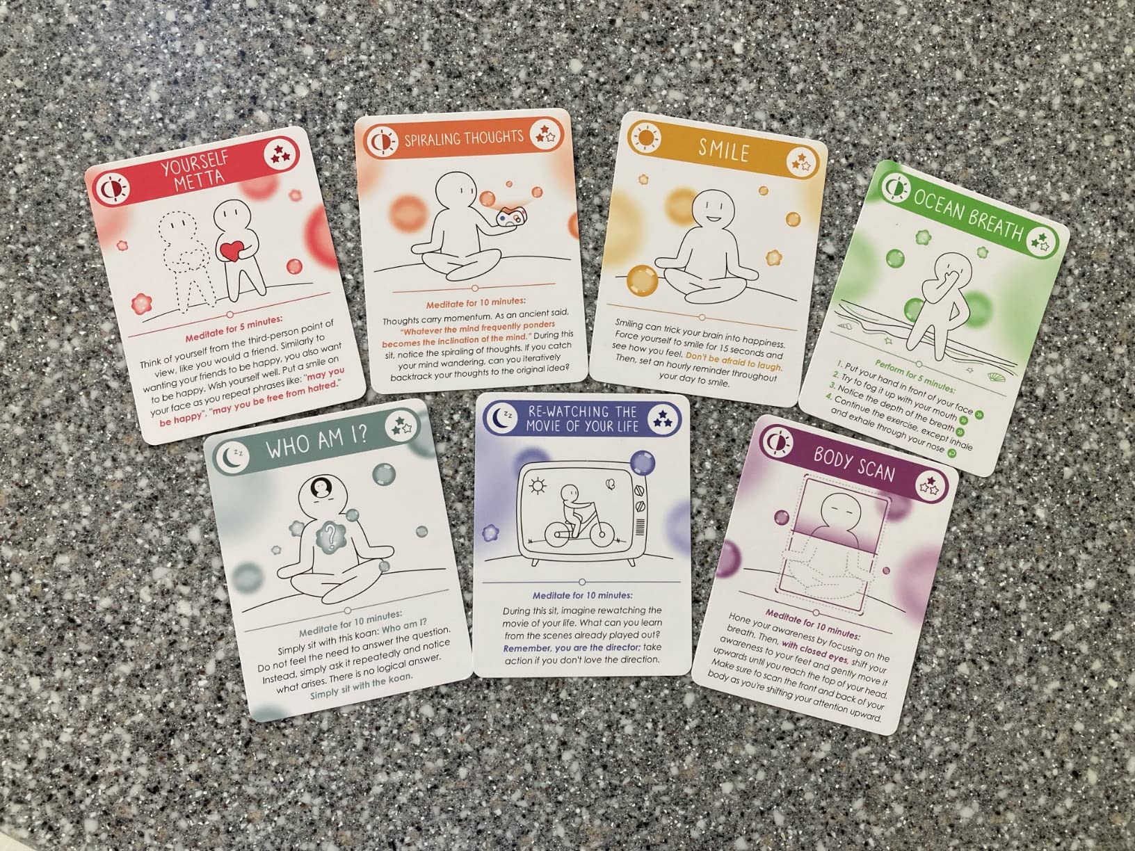 BEST 100 Daily Meditation Cards | Anxiety Relief Item for Relaxation | Self Care Kit for Stress Relief | Perfect Mindfulness Gift For Teens & Adults | Advance Beyond Positive Affirmations customer photo 1