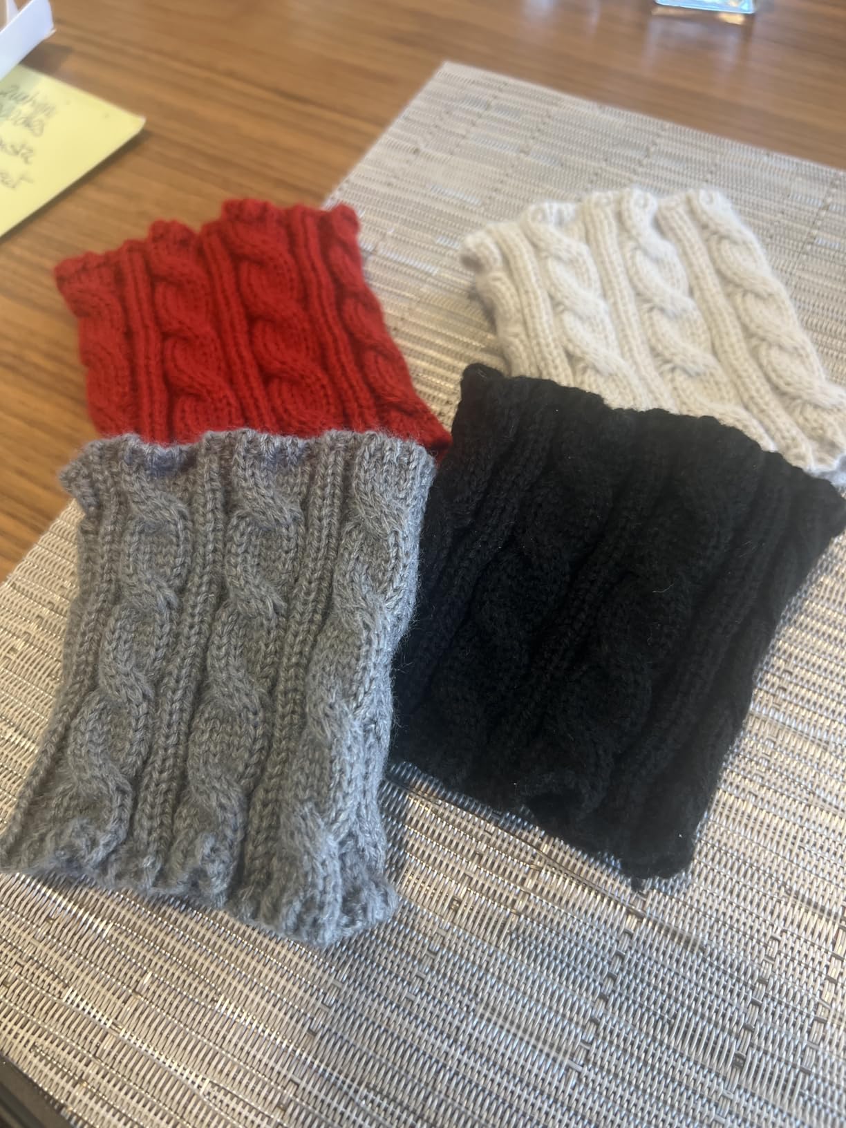 Skyley 4 Pcs Coffee Mug Cozy Sleeve Reusable Knitted Crochet Sleeves customer photo 2