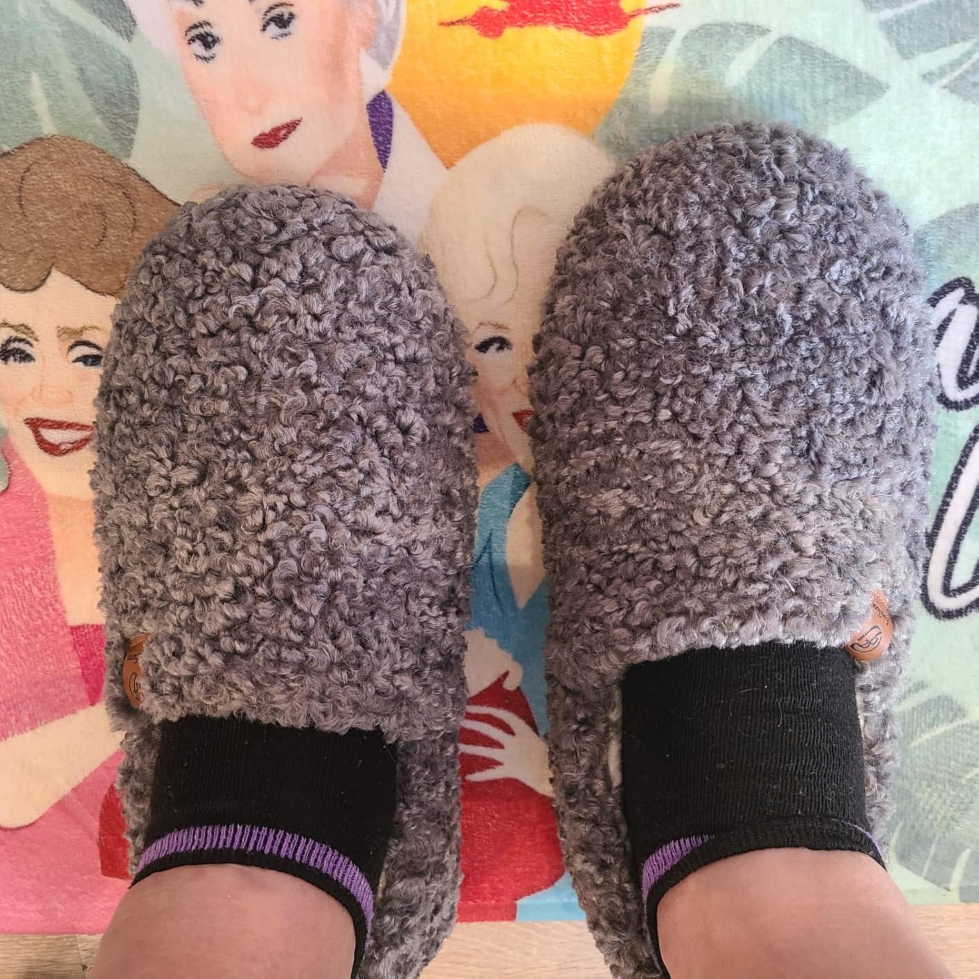 Women's Soft Curly Slippers Memory Foam Lightweight House Shoes customer photo 1