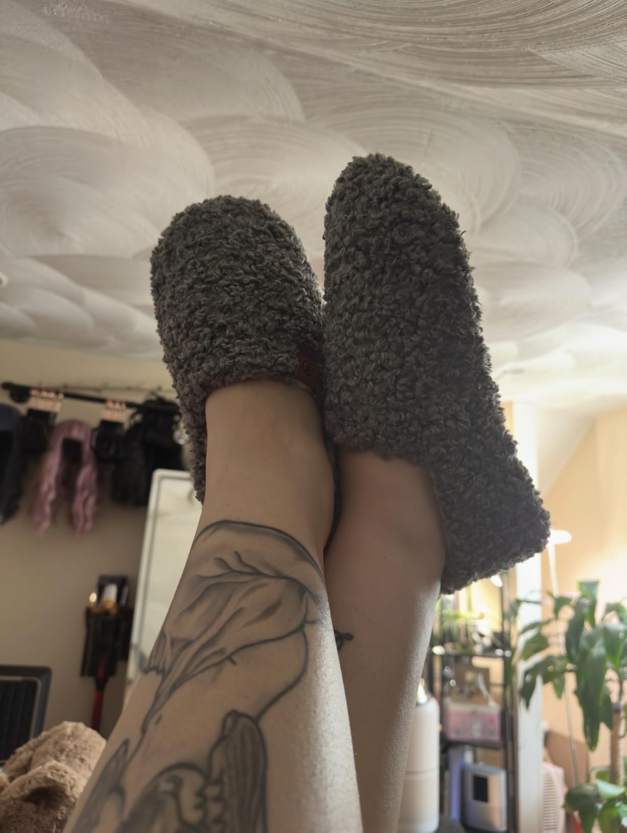 Women's Soft Curly Slippers Memory Foam Lightweight House Shoes customer photo 2