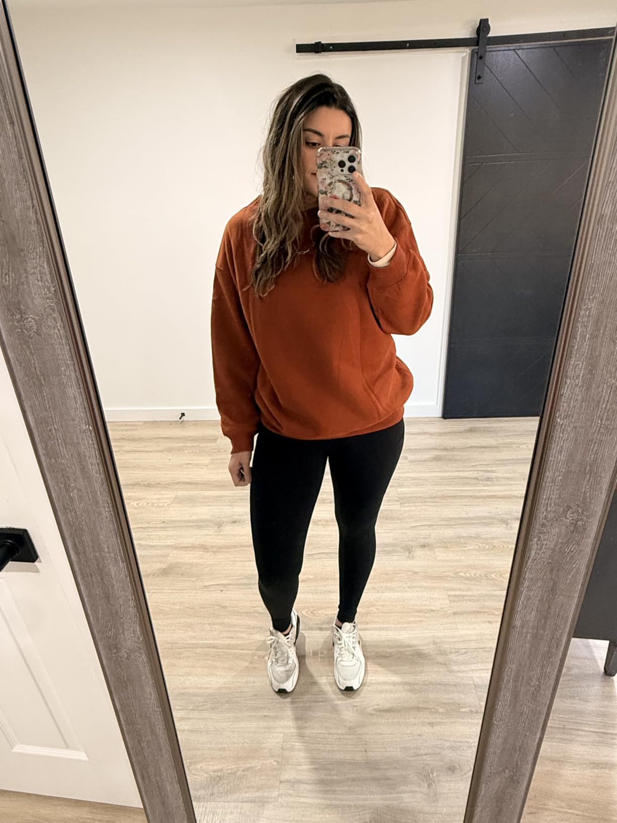 EFAN Womens Oversized Sweatshirt Crewneck Sweater Casual Fall Outfits 2026 | Fleece lined, comfort stretch fabric, basic loose hoodie, maternity, workout, lounge wear, winter, airport fashion clothes customer photo 1