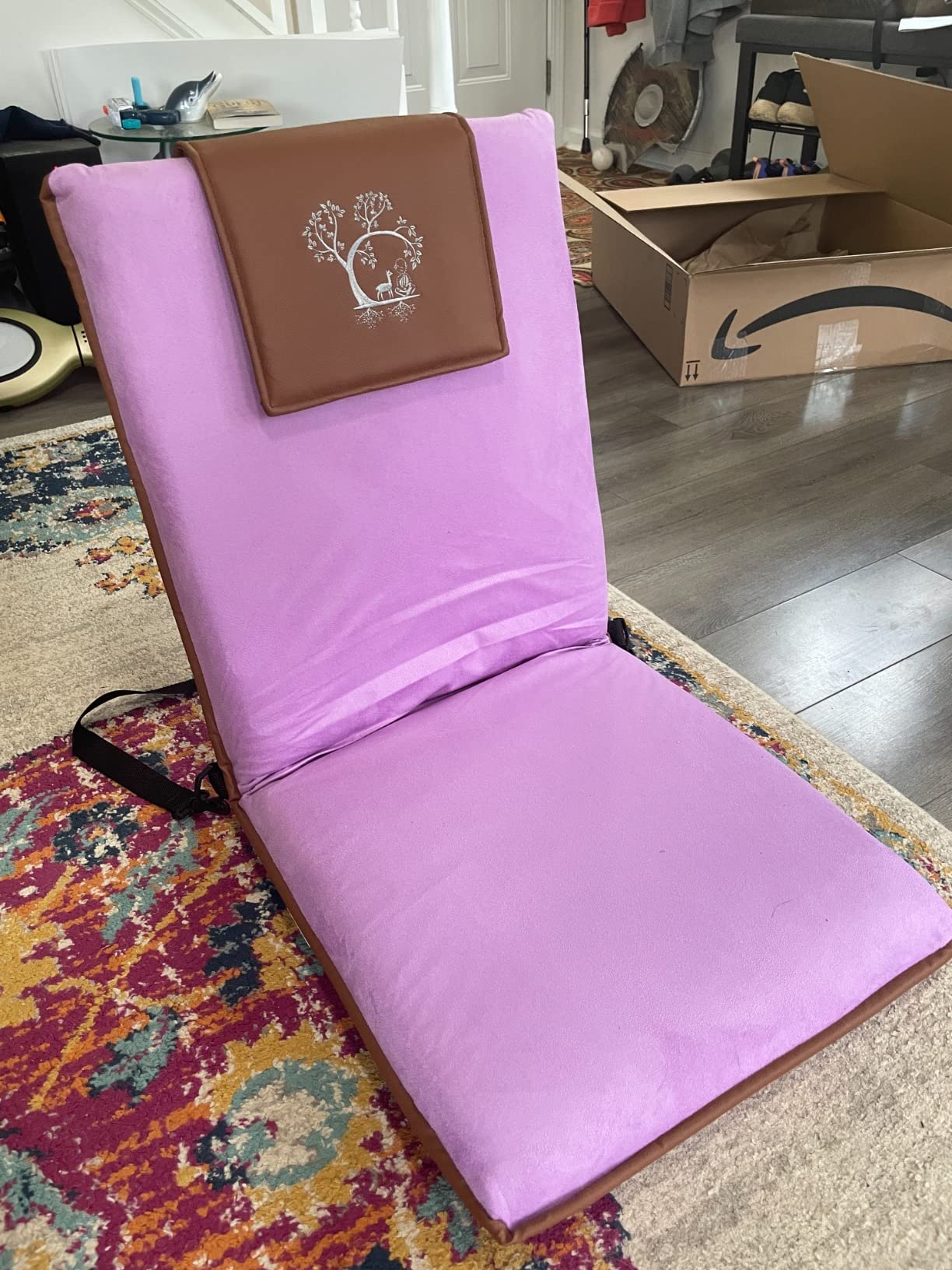 Adjustable Japanese Floor Chair with Back Support for Adults | Premium Meditation Chair for Seating, Yoga & Gaming - Folding Backjack Floor Chair with 6 Recline Positions, Thick Padding & Vegan Leather customer photo 1