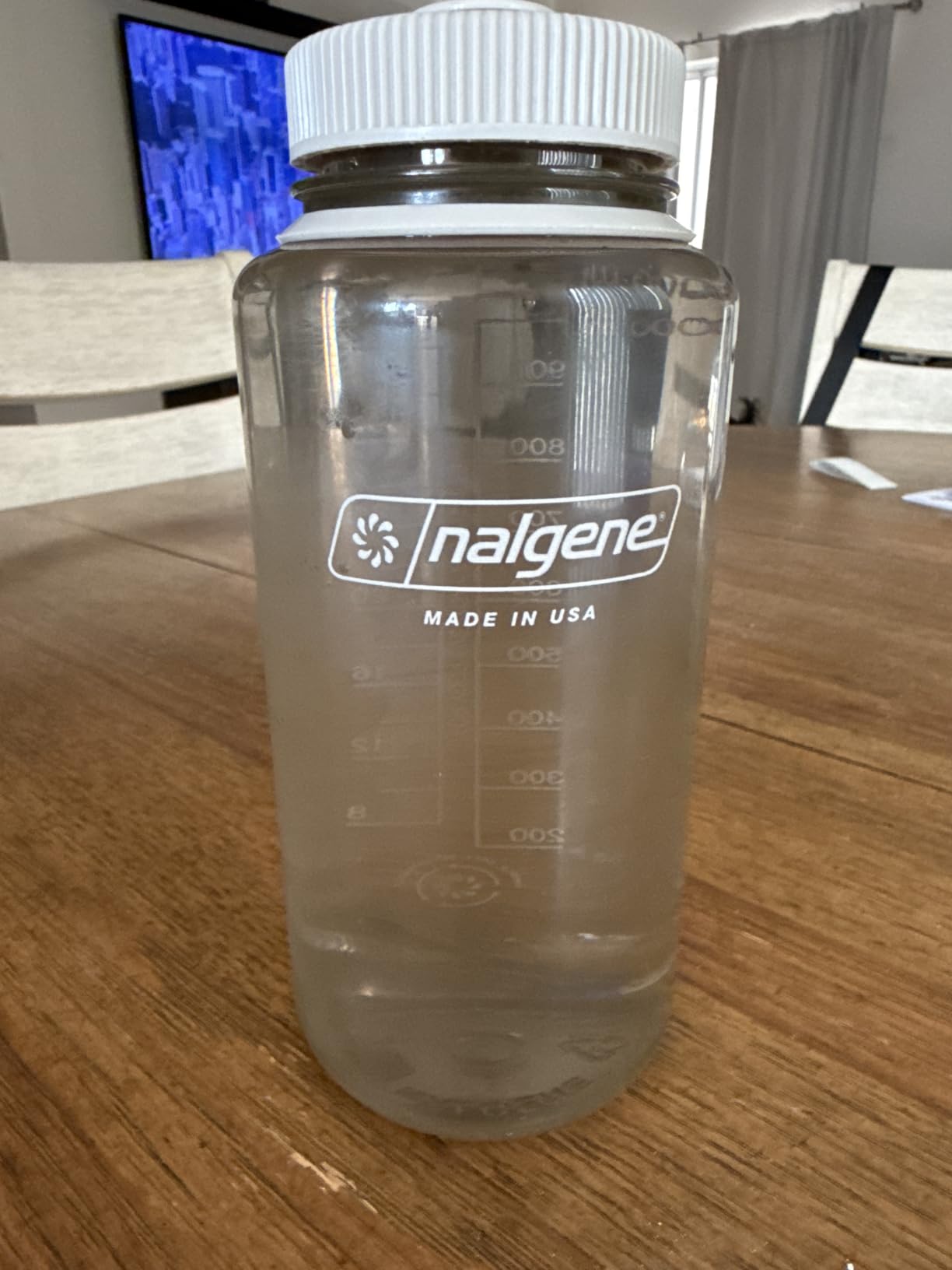 Nalgene 32 oz Wide Mouth Water Bottle, Gray w/ Black Lid | BPA-Free, Durable & Lightweight, Leak Proof, Dishwasher Safe customer photo 2