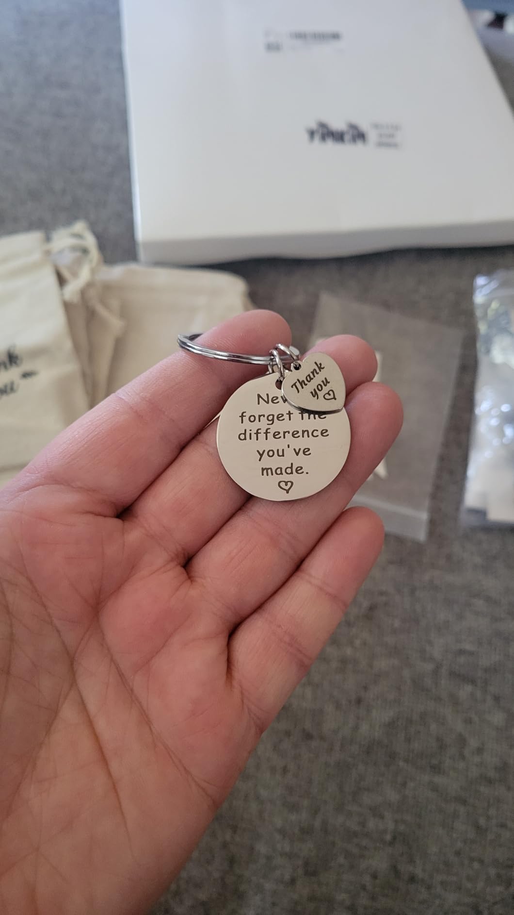 36 Pcs Employee Appreciation Gift for Coworker 2026 Thank You Gifts Bulk Team Staff Keychain with Drawstring Bags customer photo 1