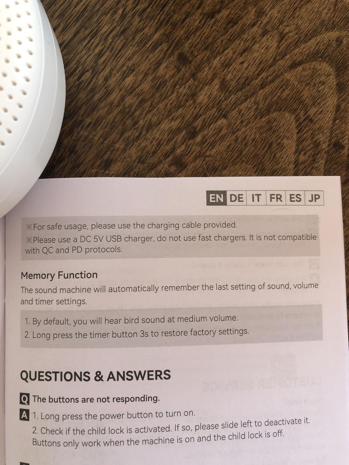 Portable Noise Machine for Baby Adult, Features Powerful Battery, 21 Soothing Sound, Noise Canceling for Office & Sleeping, Classic White customer photo 2