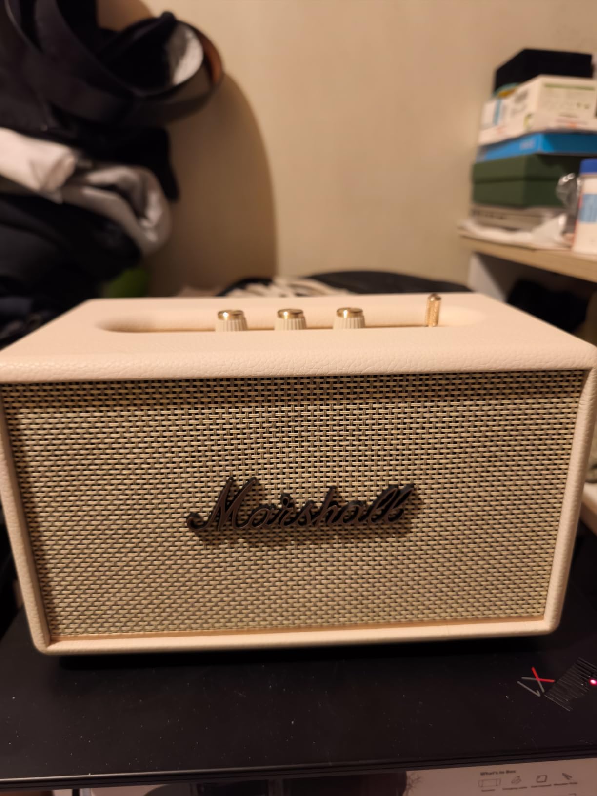 Marshall Acton III Bluetooth Home Speaker - Loud Stereo Sound with Bass and Treble Controls | Plug-in Powered | 3.5mm Aux Input - Black customer photo 2