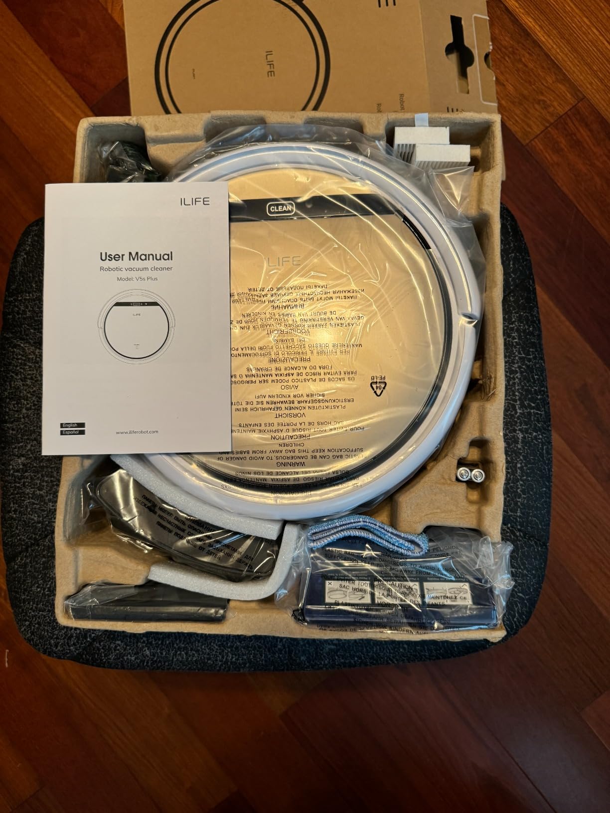 ILIFE V5s Plus Robot Vacuum and Mop Combo with Wi-Fi/App/Alexa, Automatic Self-Charging Robotic Vacuum Cleaner, Slim and Quiet, Cleans Hard Floors Carpets and Pet Hair (V5s Pro Upgrade Version) customer photo 2