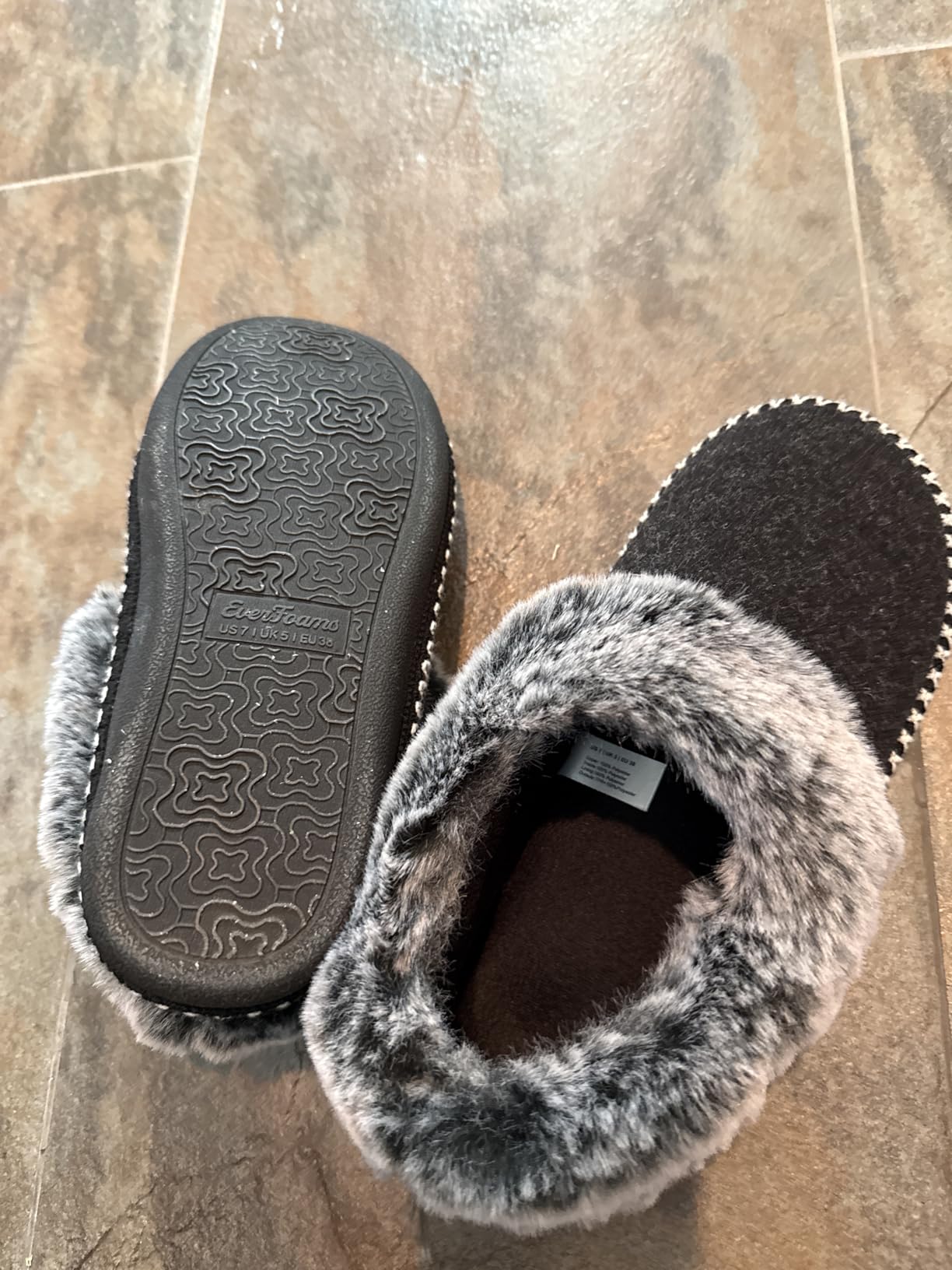 Women's Bootie Slippers Warm Soft House Shoes with Fluffy Collar customer photo 2