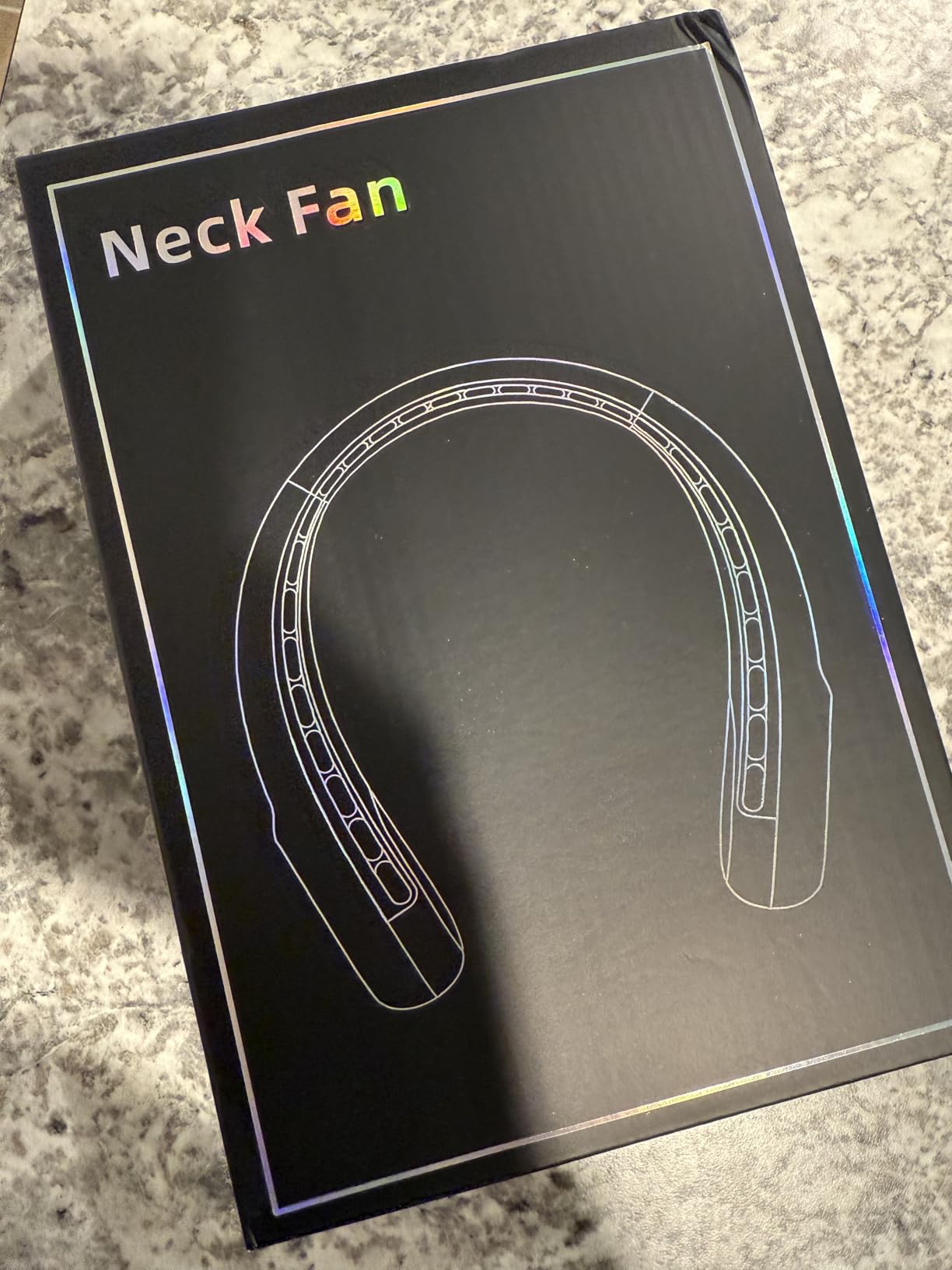 KIDEE Neck Fan, Portable Bladeless Neck Fans, Upgrade 360° Airflow, Super Quiet, 3 Speeds, 4000mAh Personal Wearable Neck Fan, Upgraded Cooling Air Volume USB Rechargeable Hands Free Fan customer photo 1