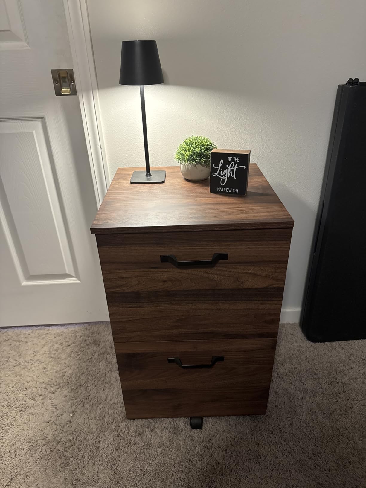 VASAGLE CUSTOS Collection - 2-Drawer File Cabinet, Small Rolling Filing Cabinet for Home Office, Printer Stand, for A4, Letter-Size Documents, 15.7 x 16.5 x 27.6 Inches, Snow White customer photo 2