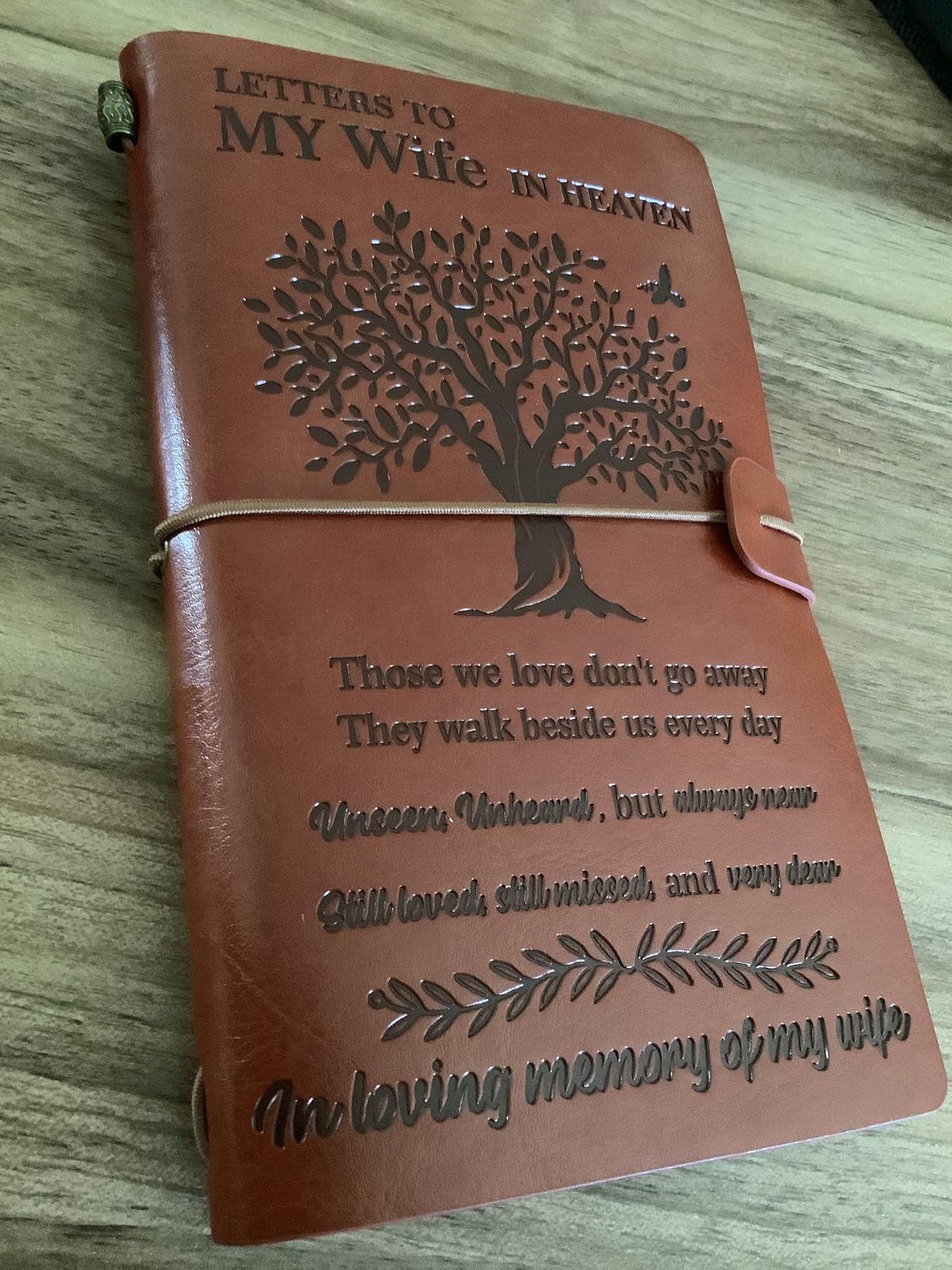 BeauGift Memorial Gifts for Loss of Father, Refillable Travel Photo Diary Journal Bereavement Gift, Letters to My Dad in Heaven customer photo 1
