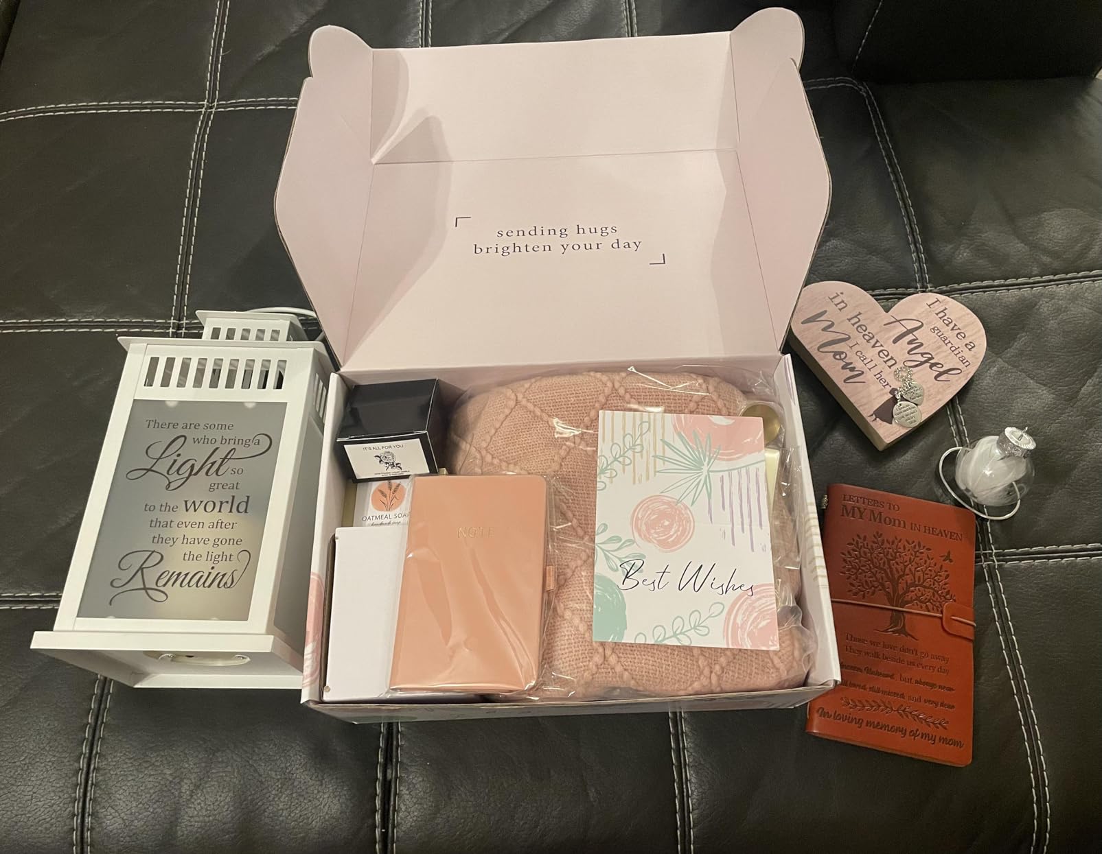 BeauGift Memorial Gifts for Loss of Father, Refillable Travel Photo Diary Journal Bereavement Gift, Letters to My Dad in Heaven customer photo 2