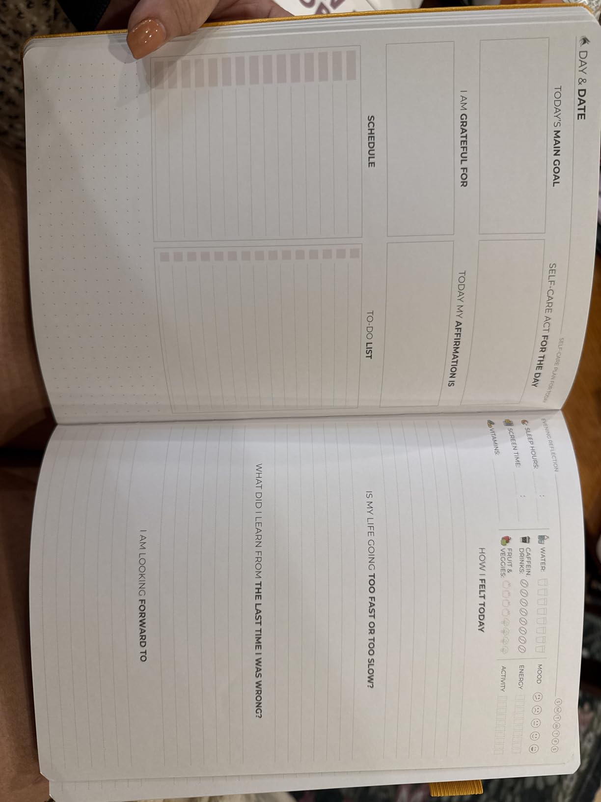 Clever Fox Self-Care Journal for Women, Daily Planner 5.8x8.3 Aquamarine | 3-month mental health journal, habit tracker, wellness journaling supplies for women & teen girls, gratitude & mood log customer photo 2