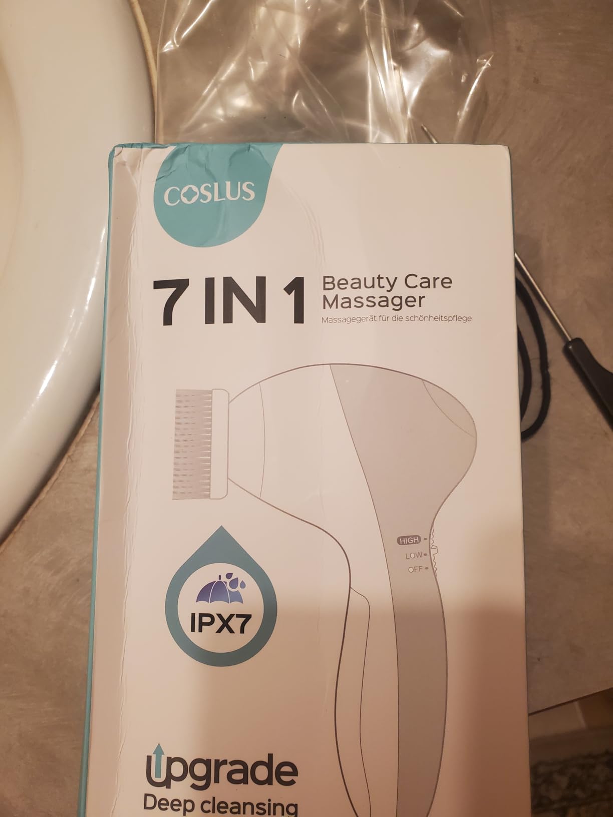 COSLUS Facial Cleansing Brush Face Scrubber, 2-in-1 Rotating Design, Electric Exfoliator Massage Brush for Deep Cleaning, Waterproof (Blue, Standard Set) customer photo 2