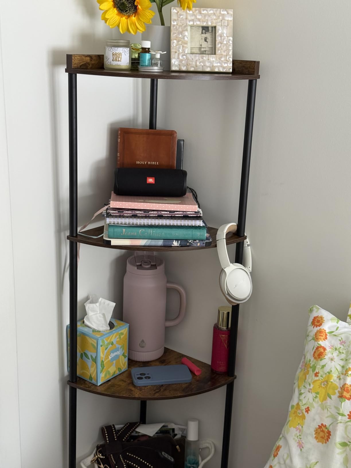 SUNMORY 5 Tier Corner Shelf Stand,Industrial 65
