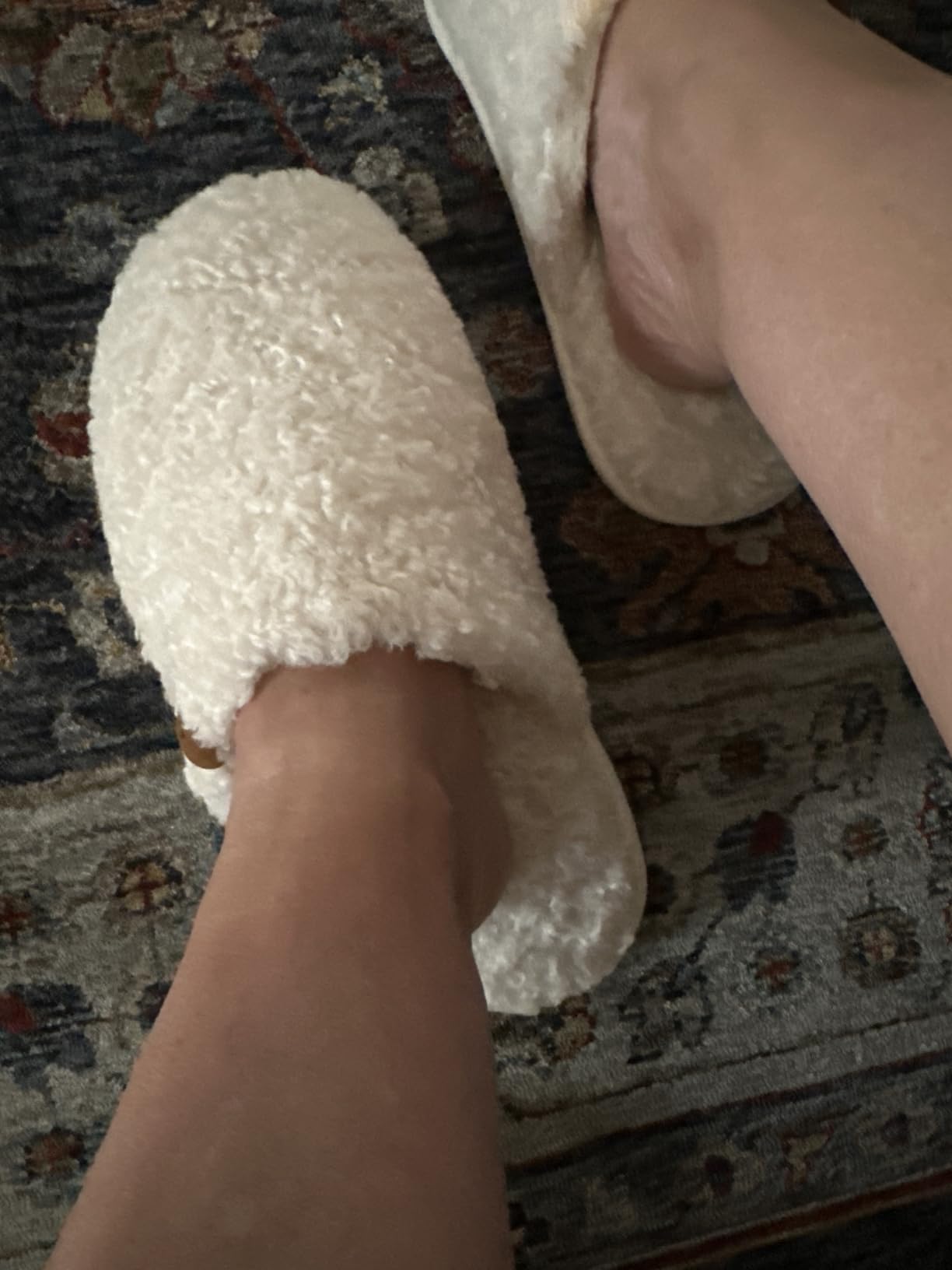 Women's Fuzzy Slippers Warm Cozy Memory Foam Indoor House Shoes customer photo 2