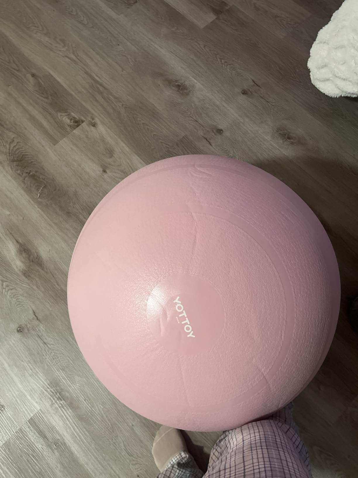YOTTOY Anti-Burst Exercise Ball for Working Out, Yoga & Pregnancy, Extra Thick Workout Ball for Physical Therapy & Fitness customer photo 2