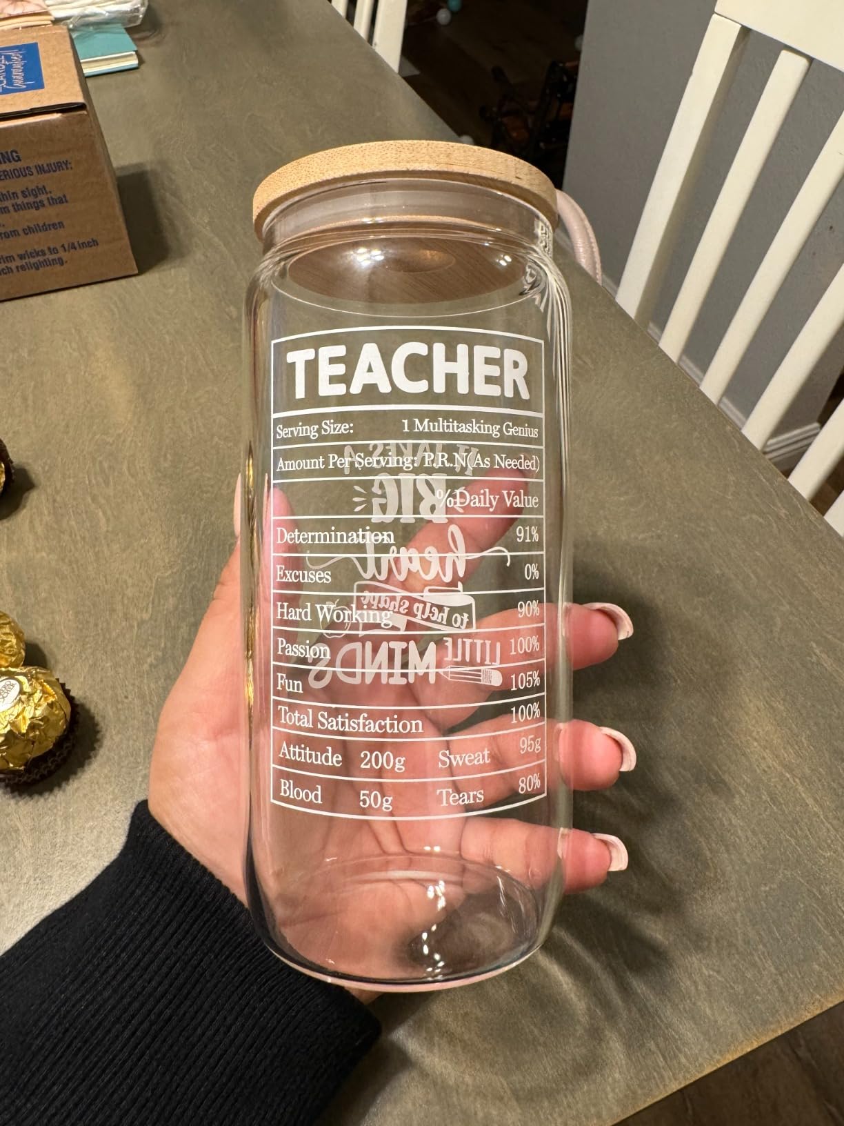 Teacher Appreciation Gifts, Gifts for Teachers Women Men, Best Teacher Gift, Unique Thank You Teachers Gift Mothers Day Christmas from Students - 16oz Glass Cup customer photo 1