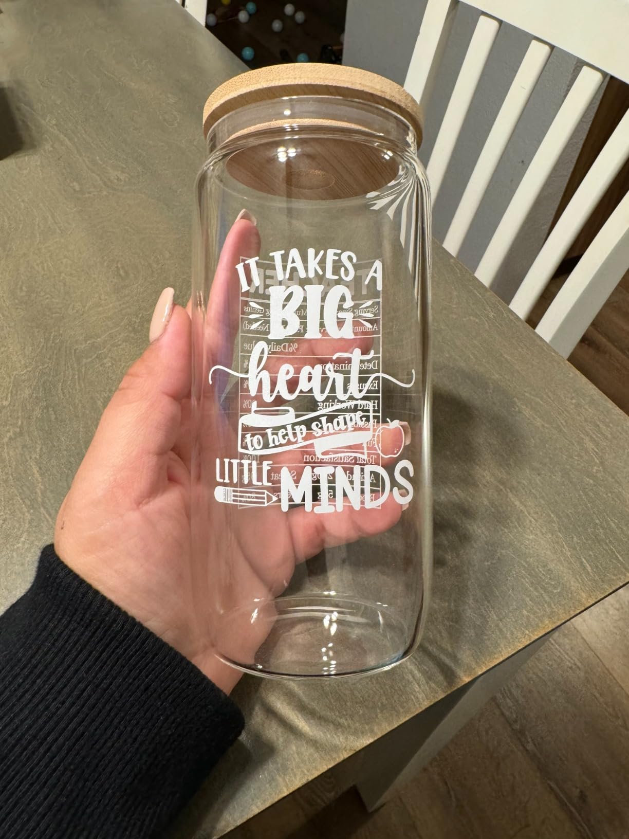 Teacher Appreciation Gifts, Gifts for Teachers Women Men, Best Teacher Gift, Unique Thank You Teachers Gift Mothers Day Christmas from Students - 16oz Glass Cup customer photo 2