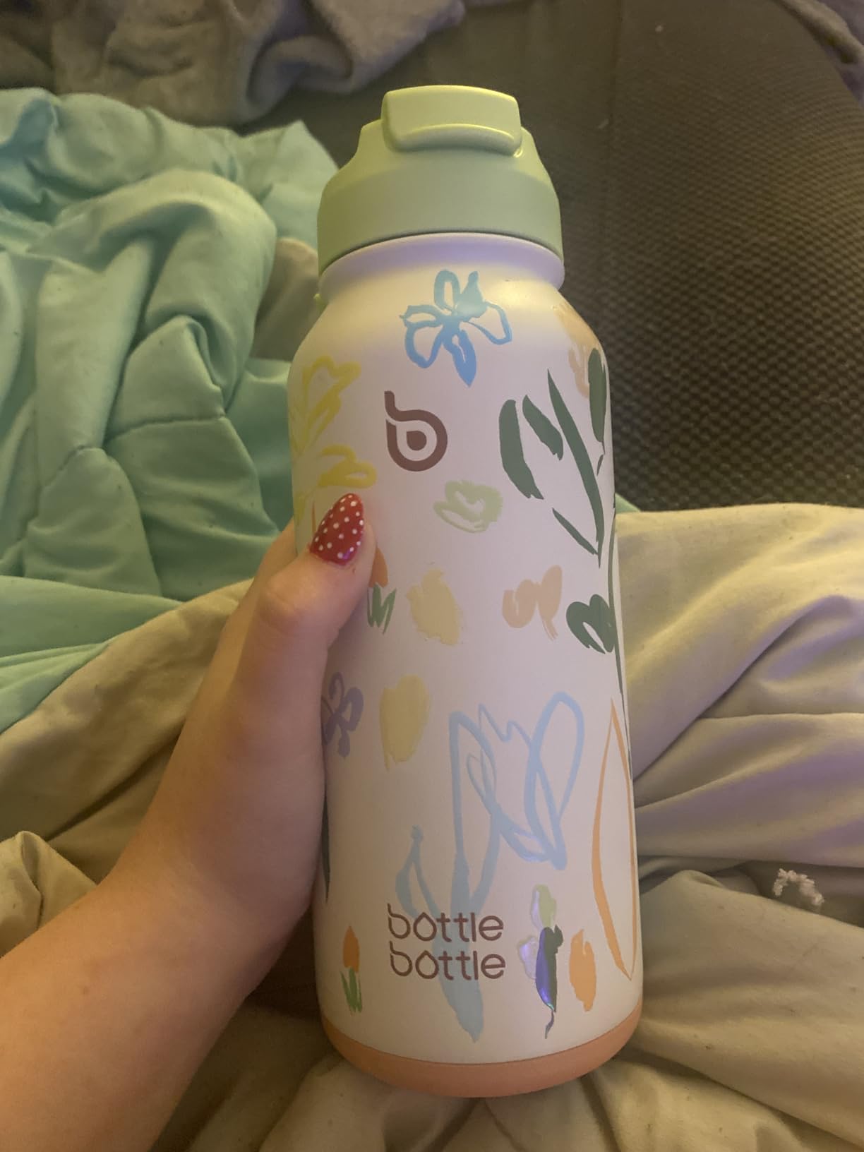 BOTTLE BOTTLE 32oz Insulated Water Bottle with Pill Box | Stainless Steel Sport Water Bottle with Straw Dual-use Lid for Gym customer photo 2