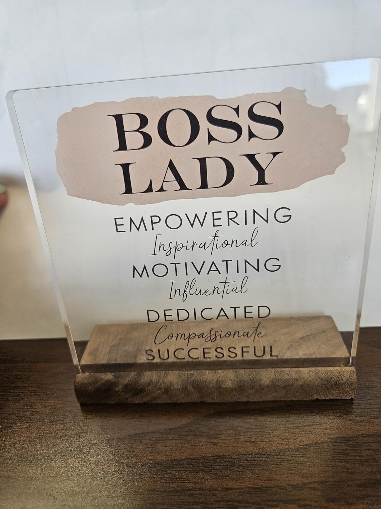 LukieJac Best Boss Lady Gifts for Women Boss Birthday Office Desk Decor Boss Day Decorations Female Managers Office Sign customer photo 2