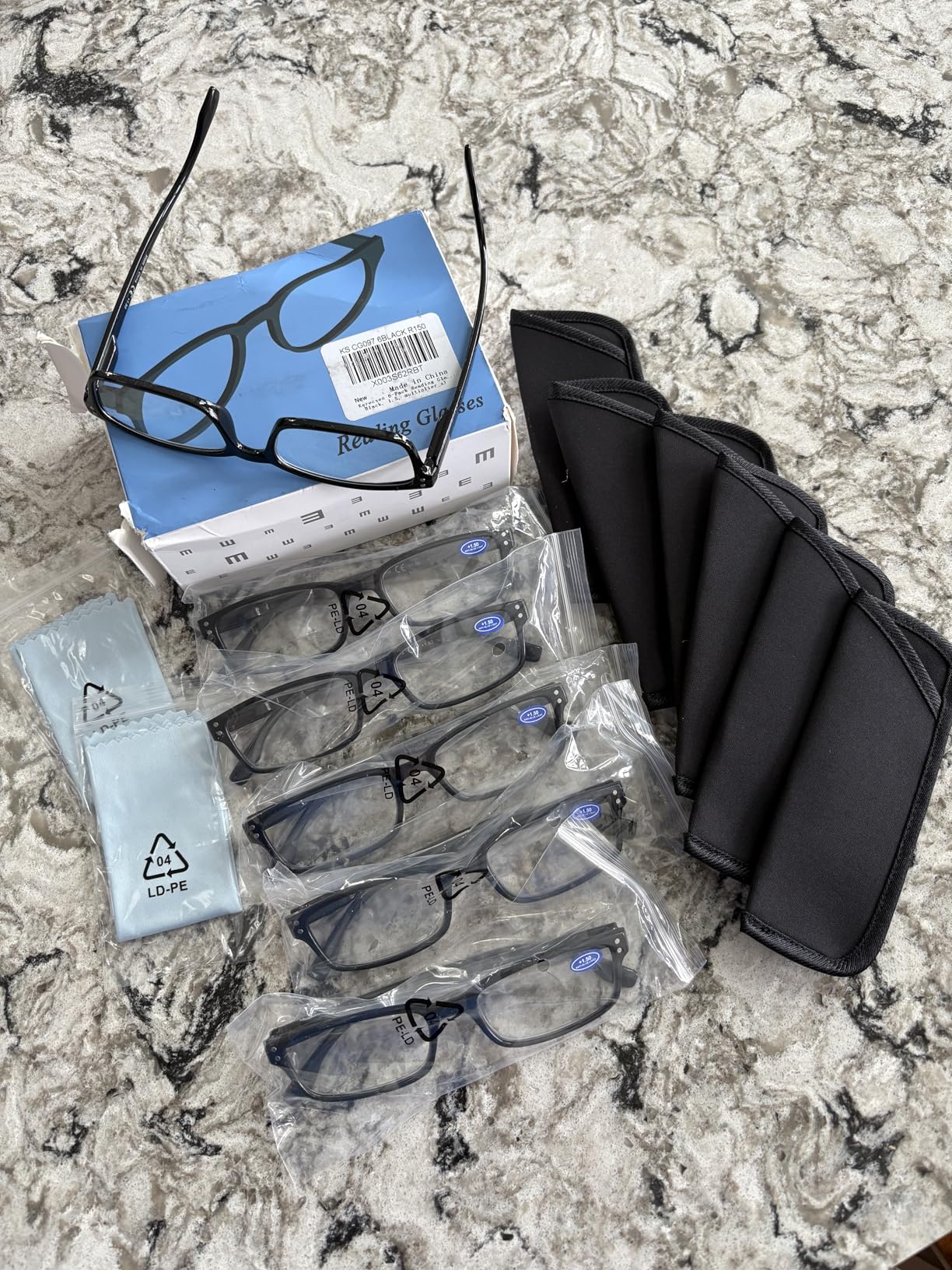 Kerecsen 6-Pack Reading Glasses Blue Light Blocking, Spring Hinge Readers for Men Women, Computer Eyeglasses customer photo 2