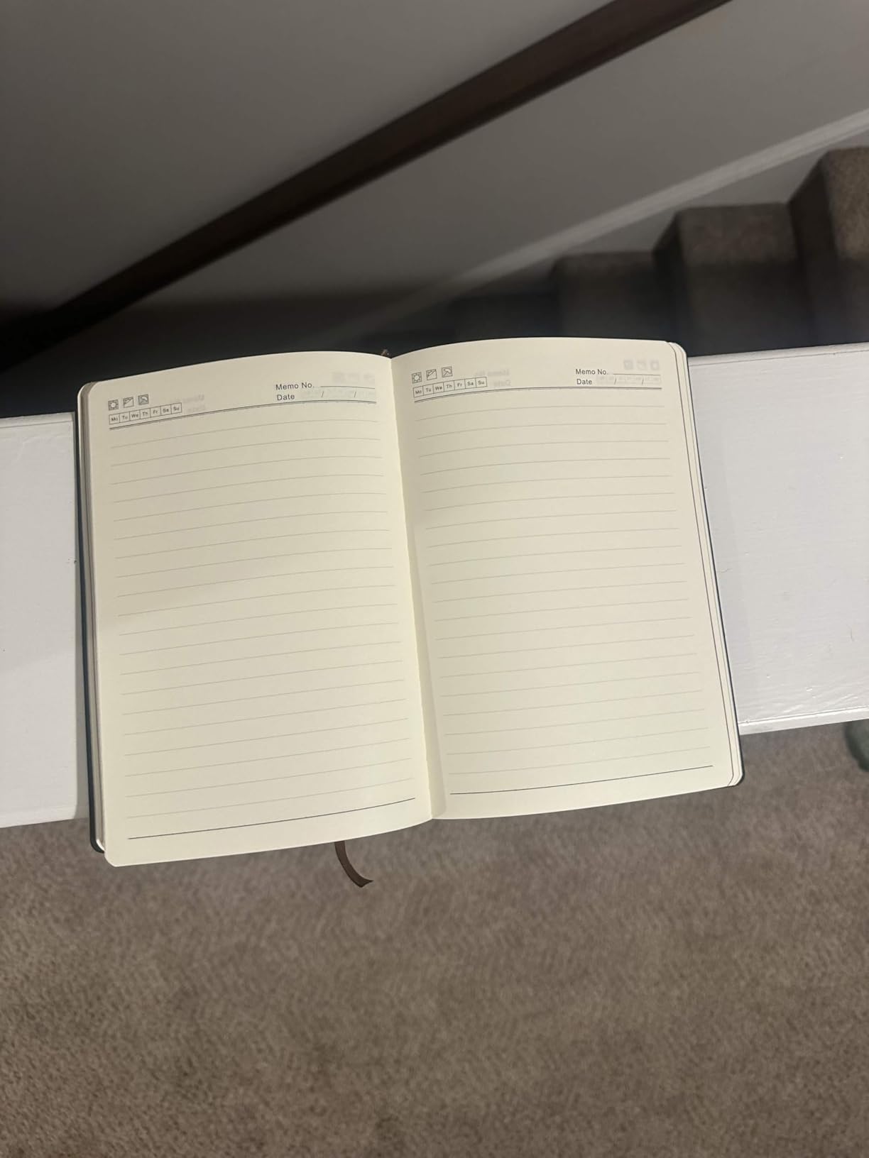 Fetinar Lined Journal Notebook, A5, 300 Pages, Vintage Faux Leather, Black | Embossed softcover, 5.7 x 8.3 in, acid-free ruled pages for writing, journaling, work, school, travel, and business customer photo 2