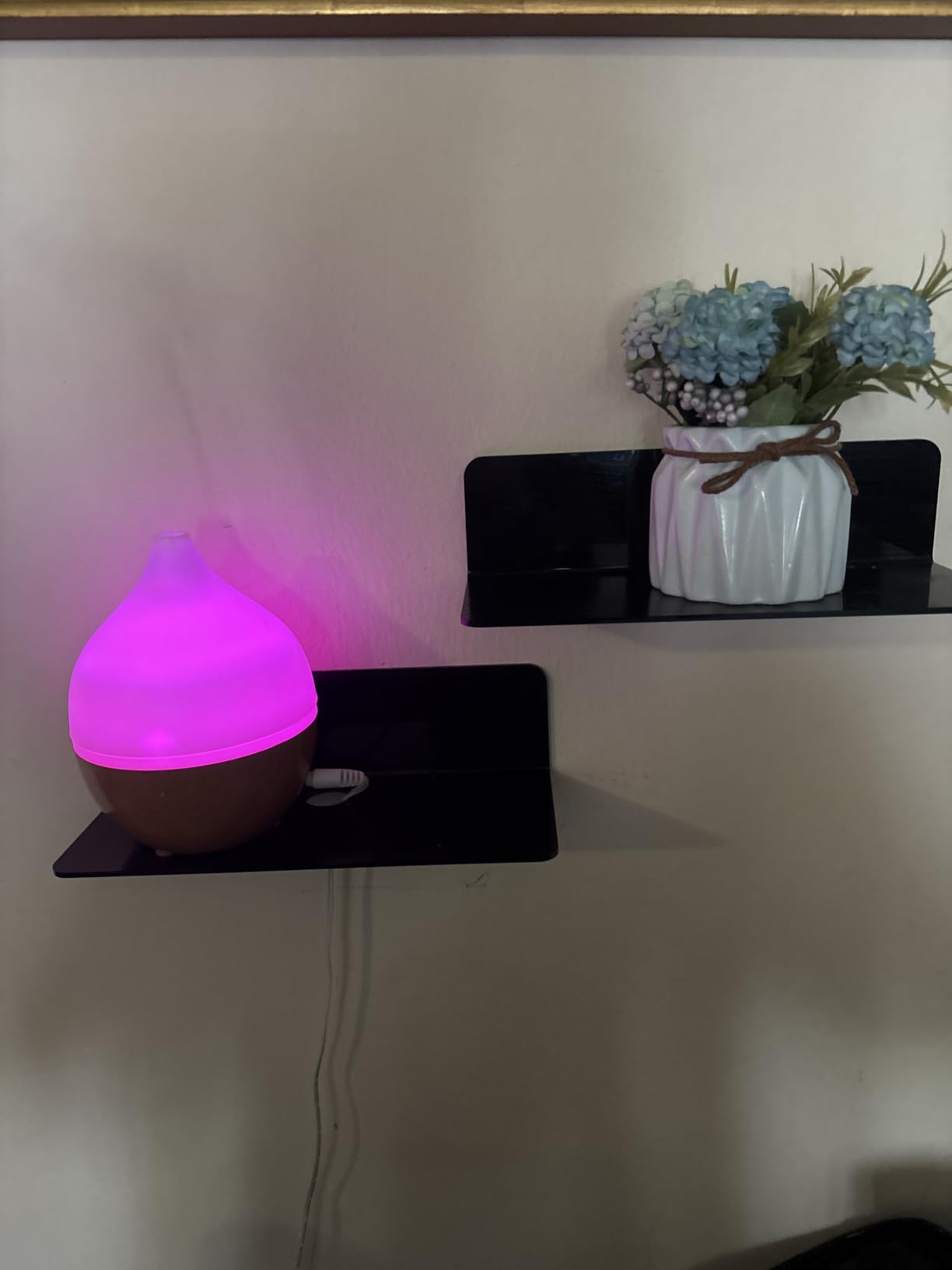 SALKING Essential Oil Diffuser for Home, 100ml Small Aromatherapy Diffuser | Ultrasonic Diffusers for Essential Oils, Warm White Lights, Cool Mist Humidifier with Auto Shut-Off, for Bedroom, Office customer photo 1