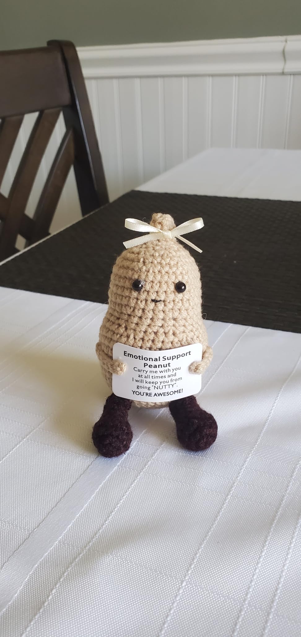 Mini Funny Knitted Wool Crochet Potato Doll Toy with Positive Card | Creative Cute Cheer Up Gift for Friends Parties Women Men customer photo 1