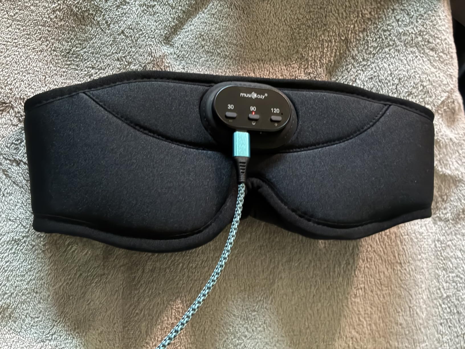 MUSICOZY Sleep Headphones Bluetooth 5.4 with Smart Timer 3D Eye Mask customer photo 1