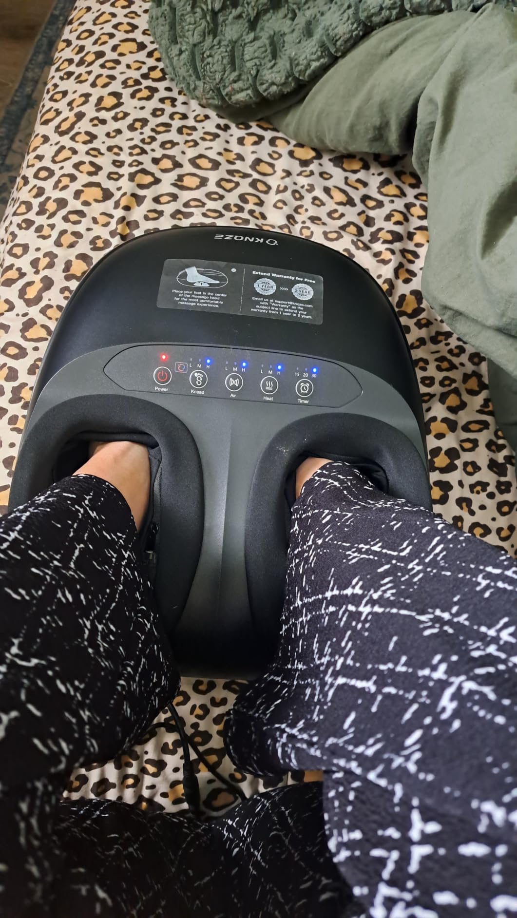 KNQZE Shiatsu Foot Massager with Heat for Plantar Fasciitis, FSA Eligible, Deep Kneading, Multiple Heat & Compression Levels customer photo 1