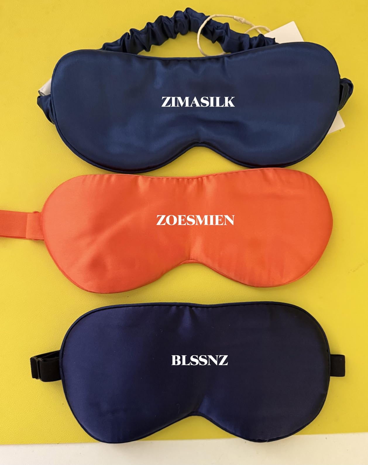 Silk Sleep Mask for Women and Men - Soft Breathable Organic Natural Mulberry Silk Fabric Blackout Eye Mask with Adjustable Straps No Pressure Eye Mask for Travel Essentials Gifts (Black) customer photo 1