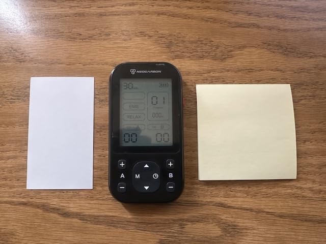 NEOCARBON TENS Unit Muscle Stimulator Pro for Back Pain Relief, Shoulder Recovery and Physical Therapy, Electronic Massager Machine with PMS Pulse for Effective Shock Therapy, Red customer photo 2