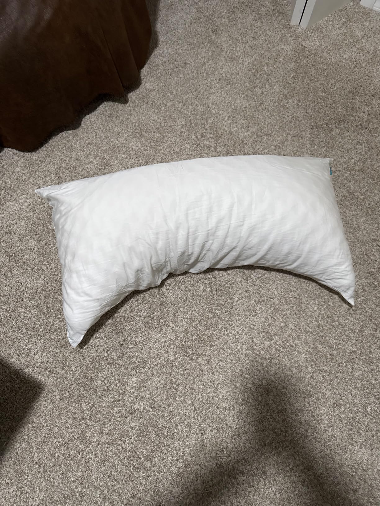 KUCEY Cooling Side Sleeper Pillow for Neck and Shoulder Pain, Luxury Shredded Memory Foam Curved Bed Pillows for Sleeping Set of 1- Adjustable Queen Size- Washable Cover Crescent White customer photo 2