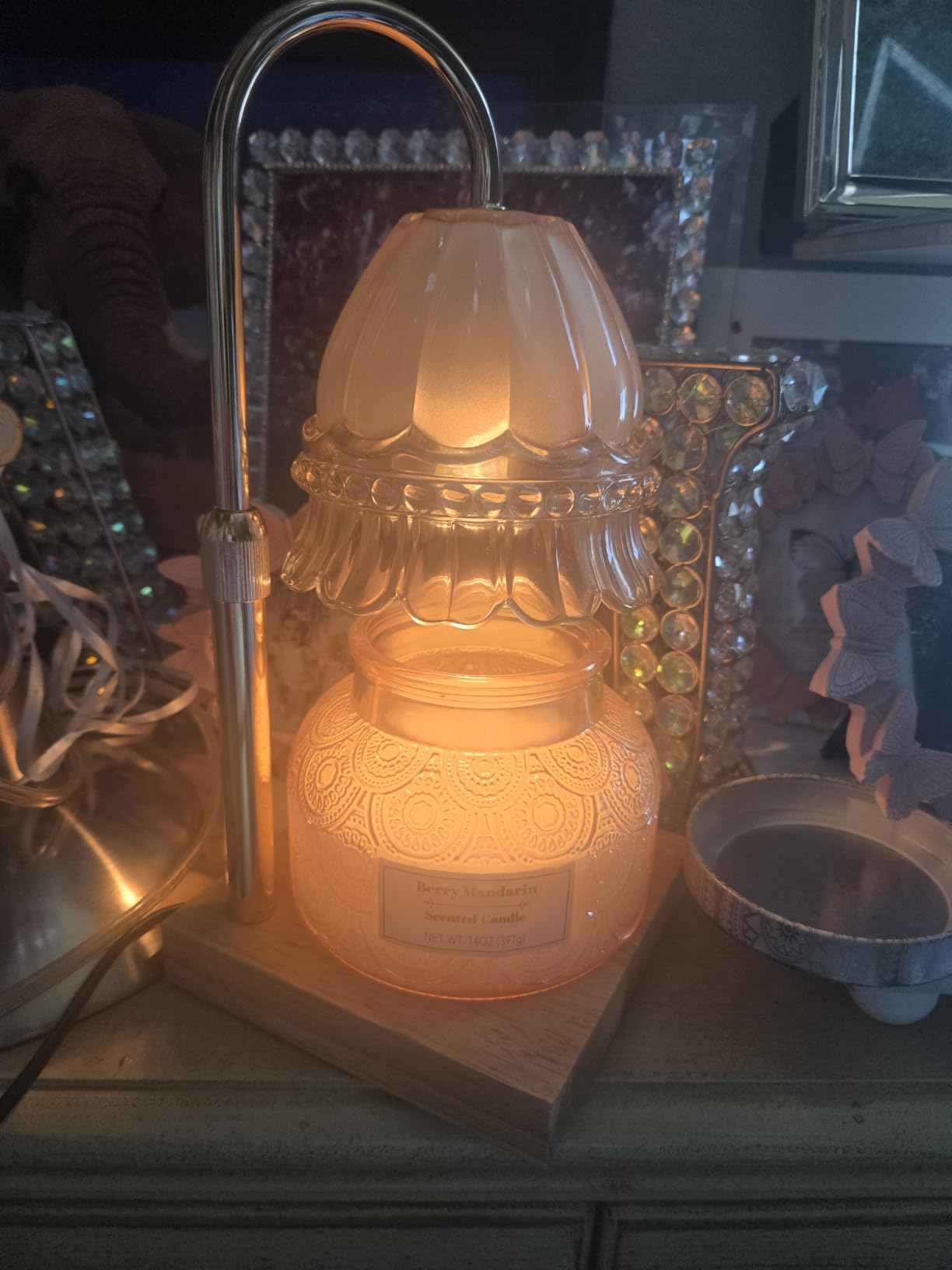 Candle Warmer Lamp with 3 Bulbs, Adjustable Height Dimmable Candle Warmer with Timer, Birthday Gifts for Women Mom, House Warming Gifts customer photo 1