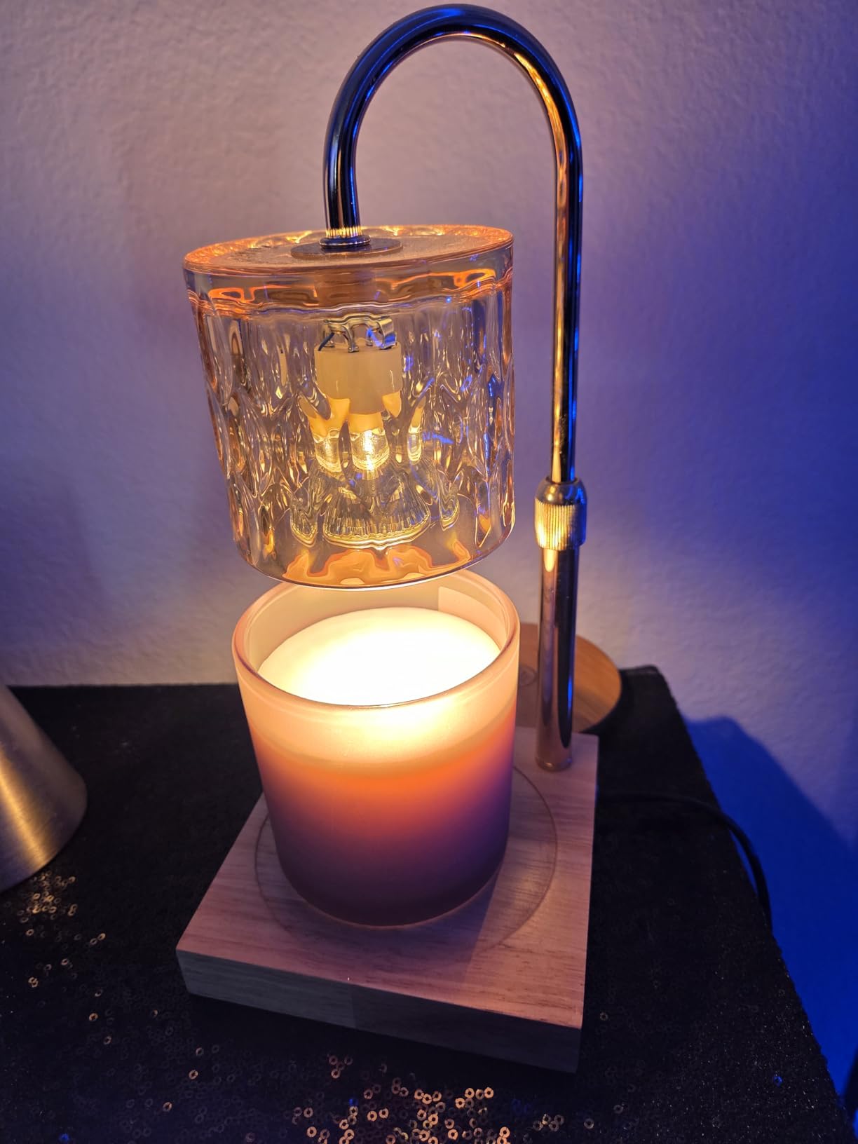 Candle Warmer Lamp with 3 Bulbs, Adjustable Height Dimmable Candle Warmer with Timer, Birthday Gifts for Women Mom, House Warming Gifts customer photo 2