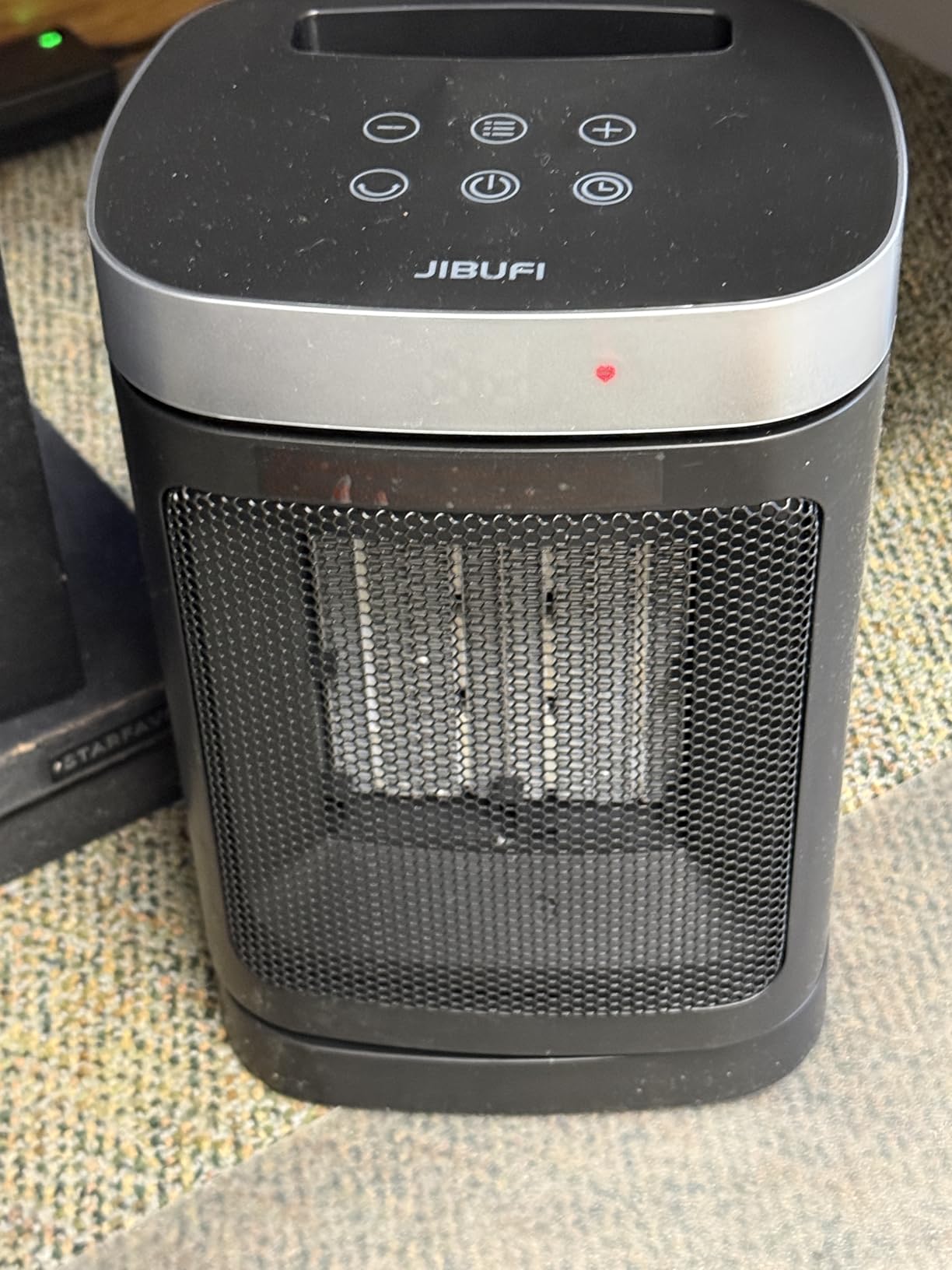 Small Portable Space Heater for Indoor Use - JIBUFI 1500W PTC Electric Heater with 70 Degree Rotating Feature, Rapid and Safe Heating, Remote Control, 1-12 Hr Timer for Bedroom, Office customer photo 1